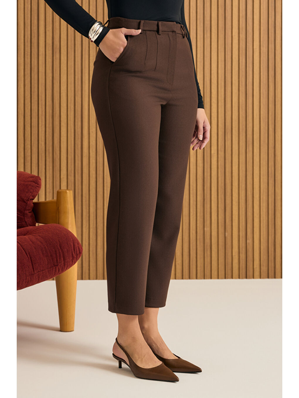 Kahverengi Klasik Pantolon-2