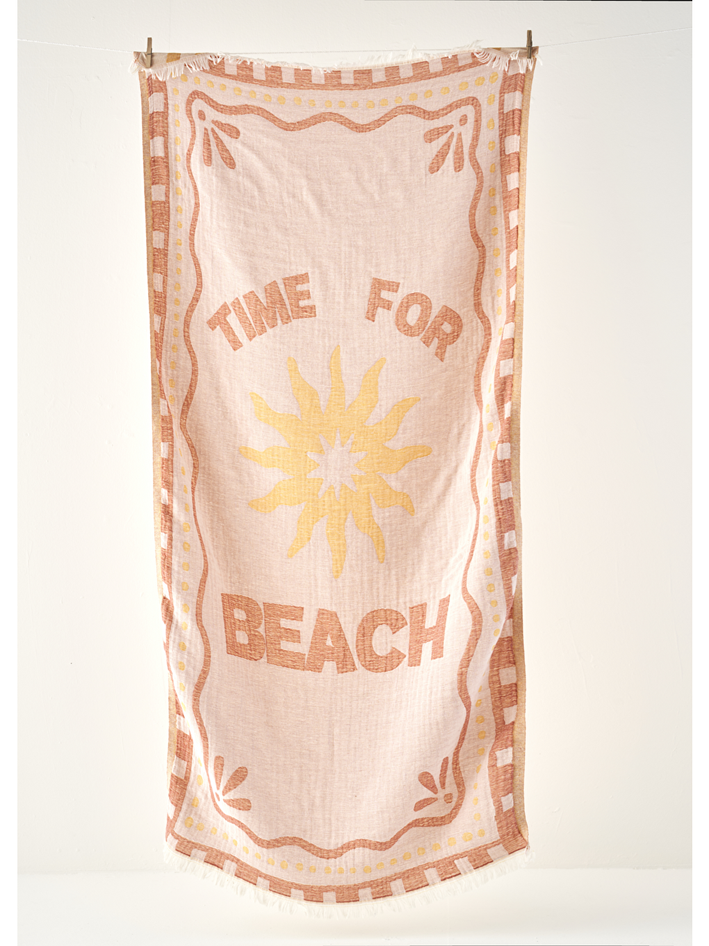 Kahverengi %100 Pamuk Time For Beach Peştamal Kiremit (90x160 cm)