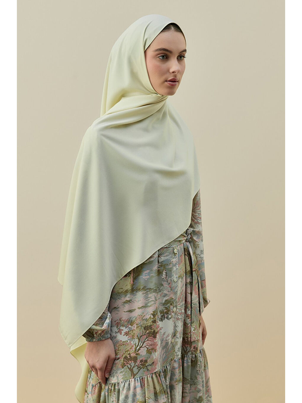 Vintage Kadın Şal 2616 Sarı