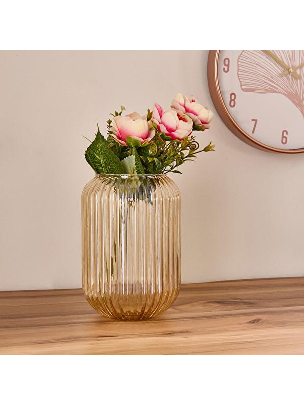 Sarı Deco Line Vazo - Bal - 20 cm