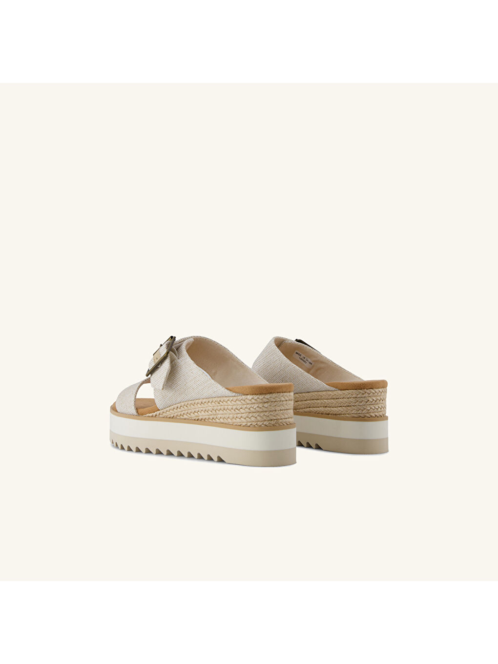 Ekru Kadın Terlik 10022538 Diana Mule Buckle Wedge Sandal-2