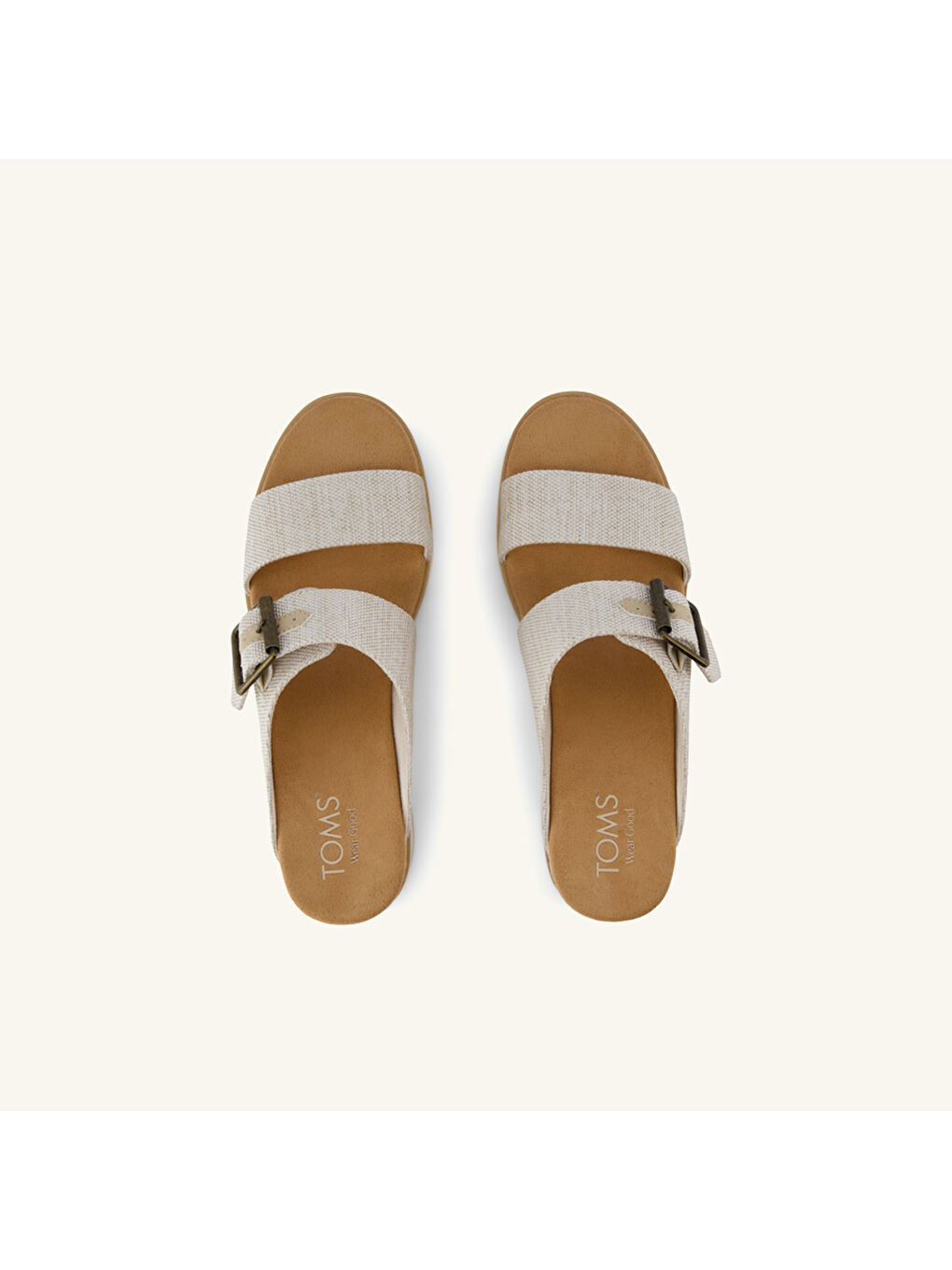 Ekru Kadın Terlik 10022538 Diana Mule Buckle Wedge Sandal-3