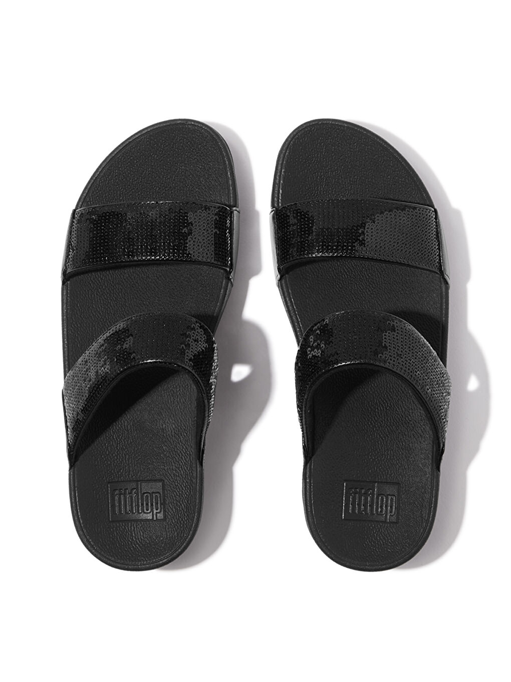 Siyah Kadın Terlik JF2-090 /675 /B50 LULU Sequin Slides-3