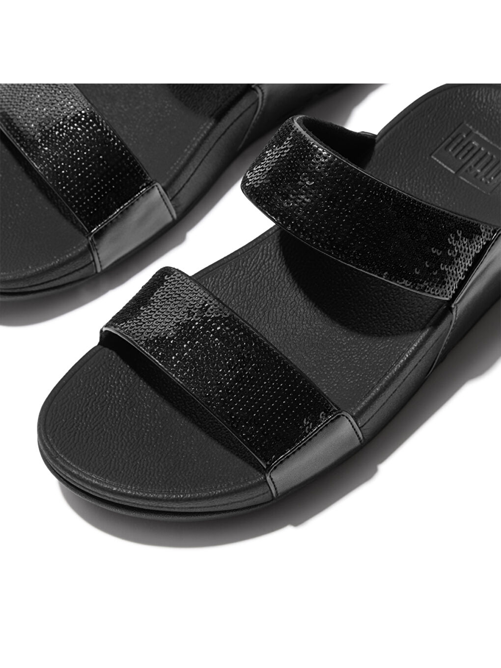 Siyah Kadın Terlik JF2-090 /675 /B50 LULU Sequin Slides-4