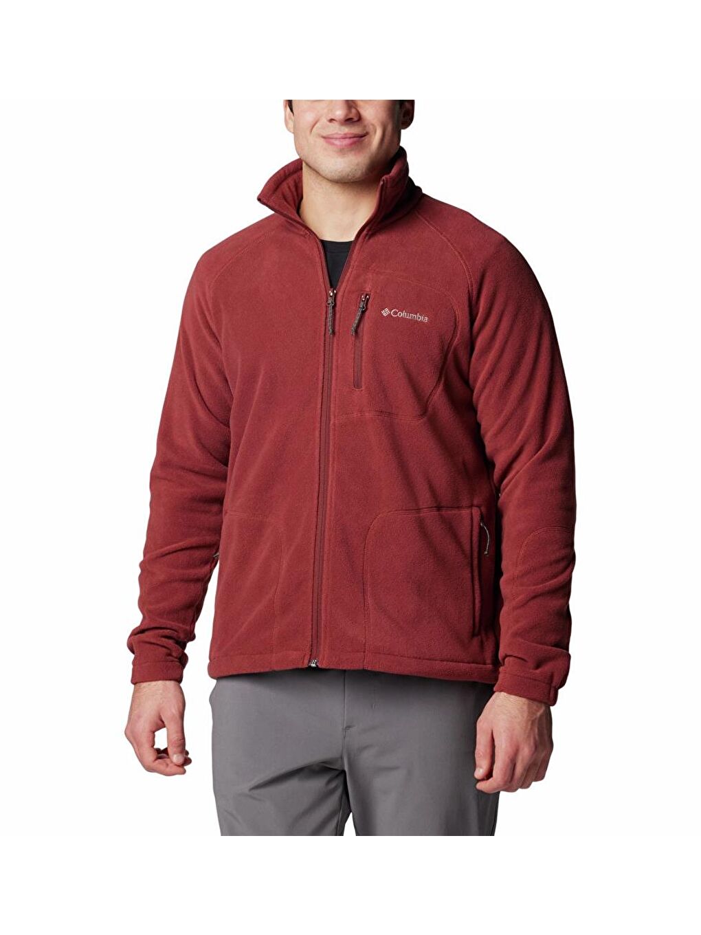 Bordo Fast Trek II Erkek Tam Fermuarlı Polar Üst AE3039