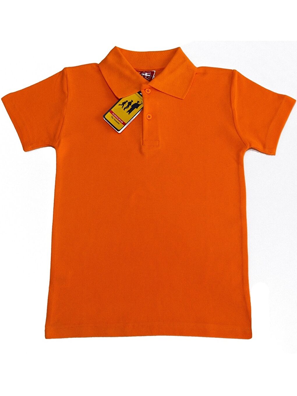 Turuncu Kız Çocuk Okul Tarz %100 Pamuk T-Shirt -5-17 Yaş AG006-1