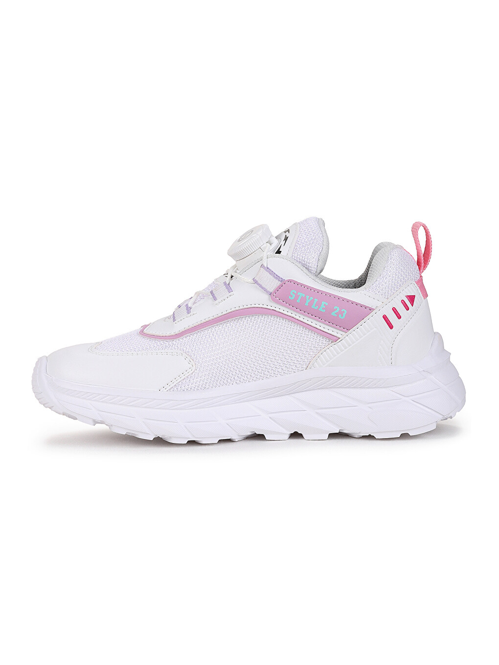 Beyaz Lace Bağcık Mekanizmalı Kız Çocuk Spor Ayakkabı-5