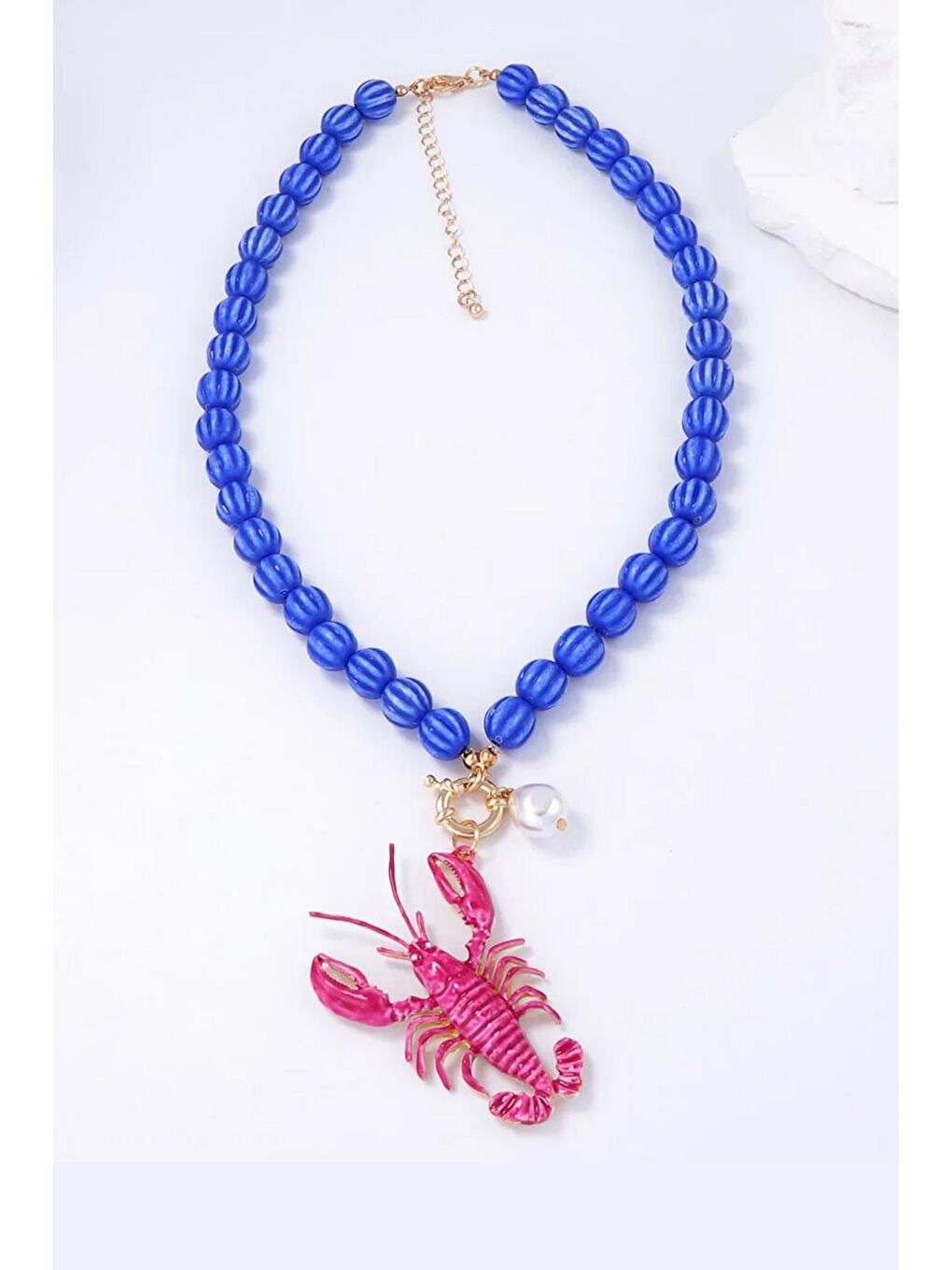 Mavi Istakoz Charmlı Okyanus Kolye-3