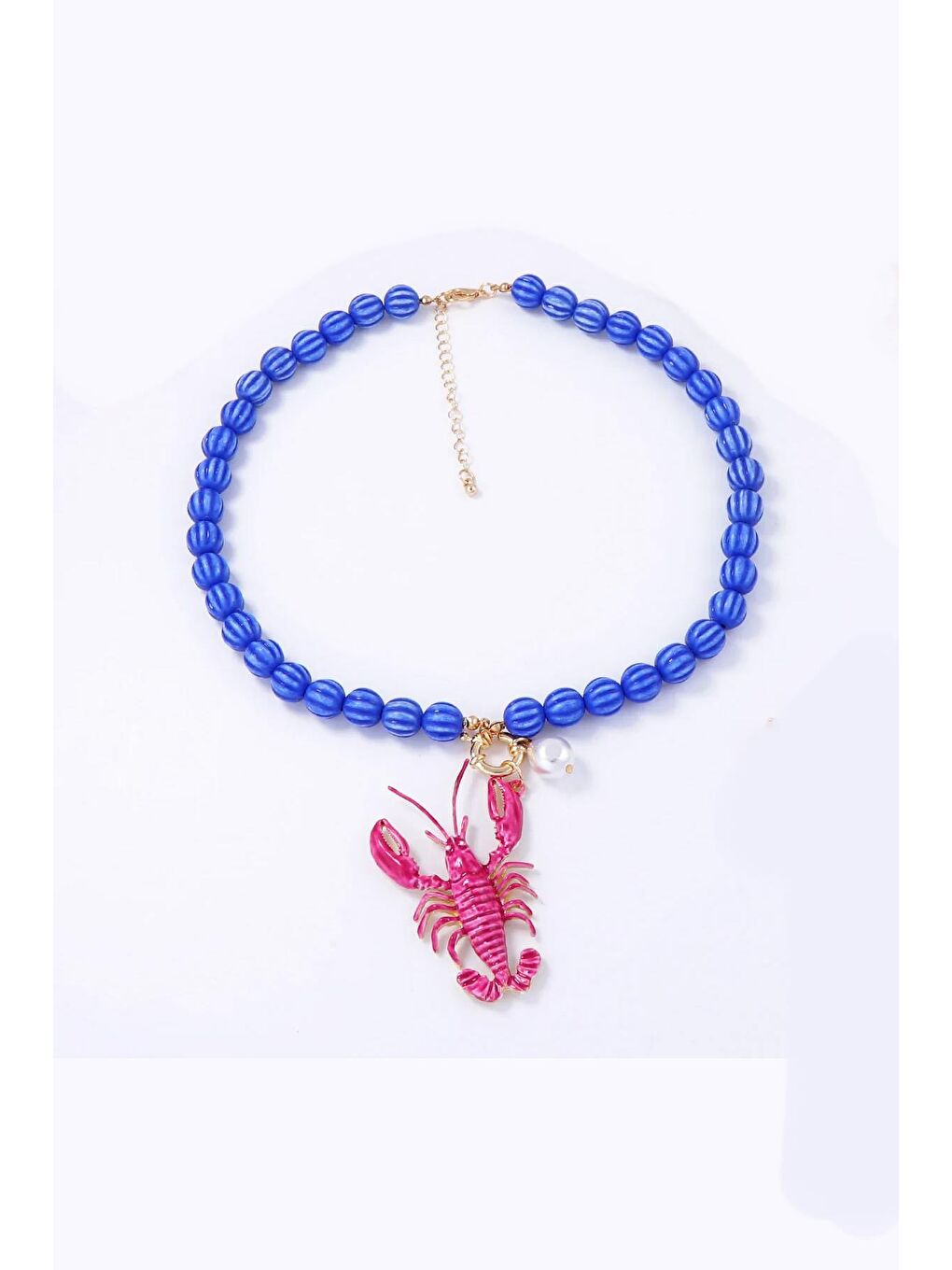 Mavi Istakoz Charmlı Okyanus Kolye-4