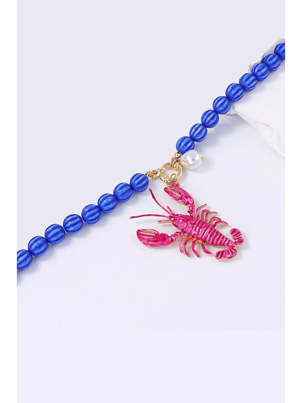 Mavi Istakoz Charmlı Okyanus Kolye-6