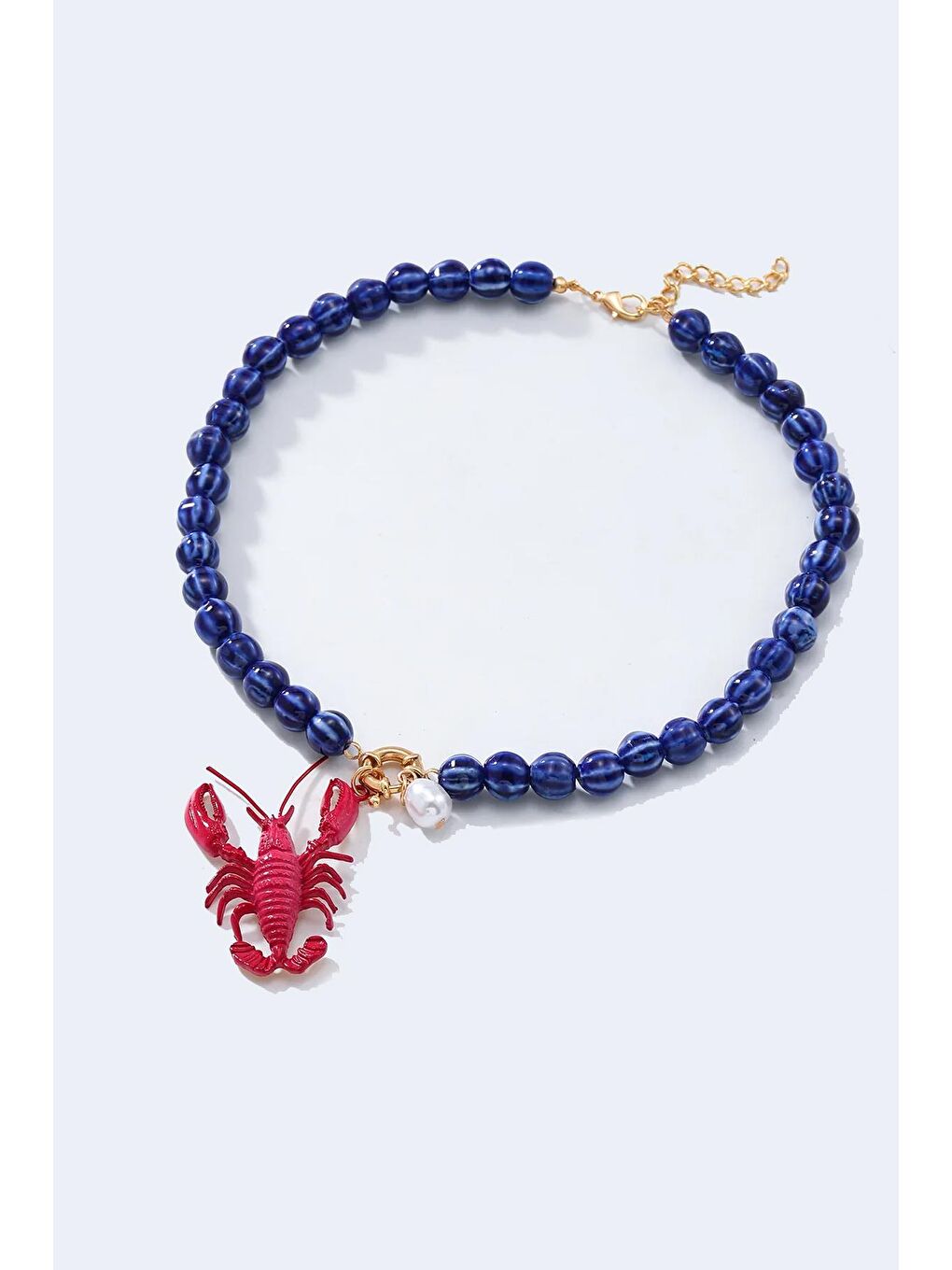 Mavi Istakoz Charmlı Okyanus Kolye-7