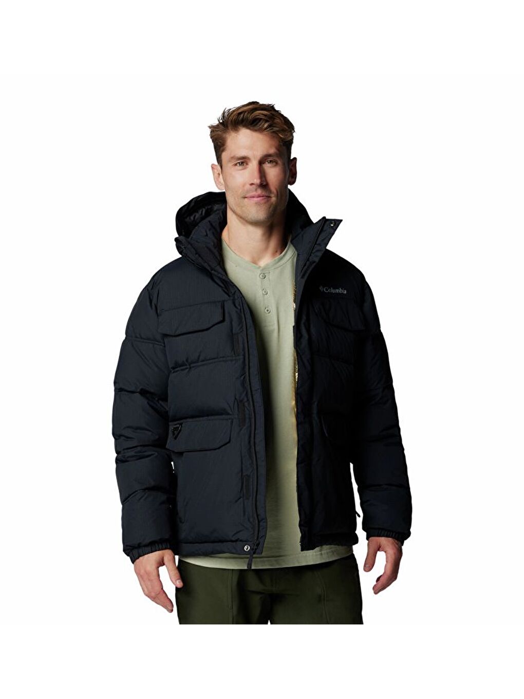 Columbia Siyah Landroamer Puffer Erkek Mont WM4552 - 3