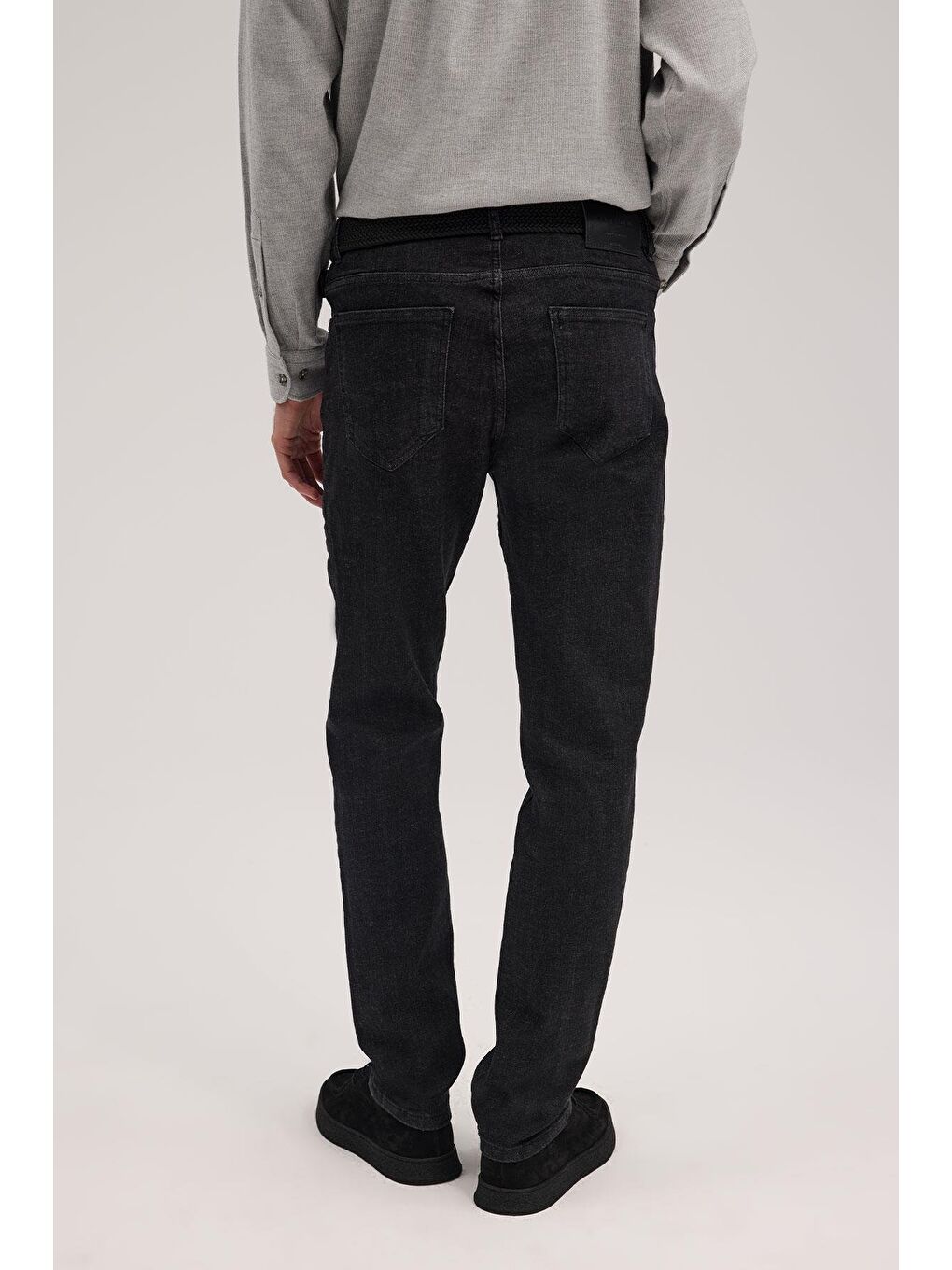 Antrasit Comfort Fit Pamuklu Jean Pantolon-3