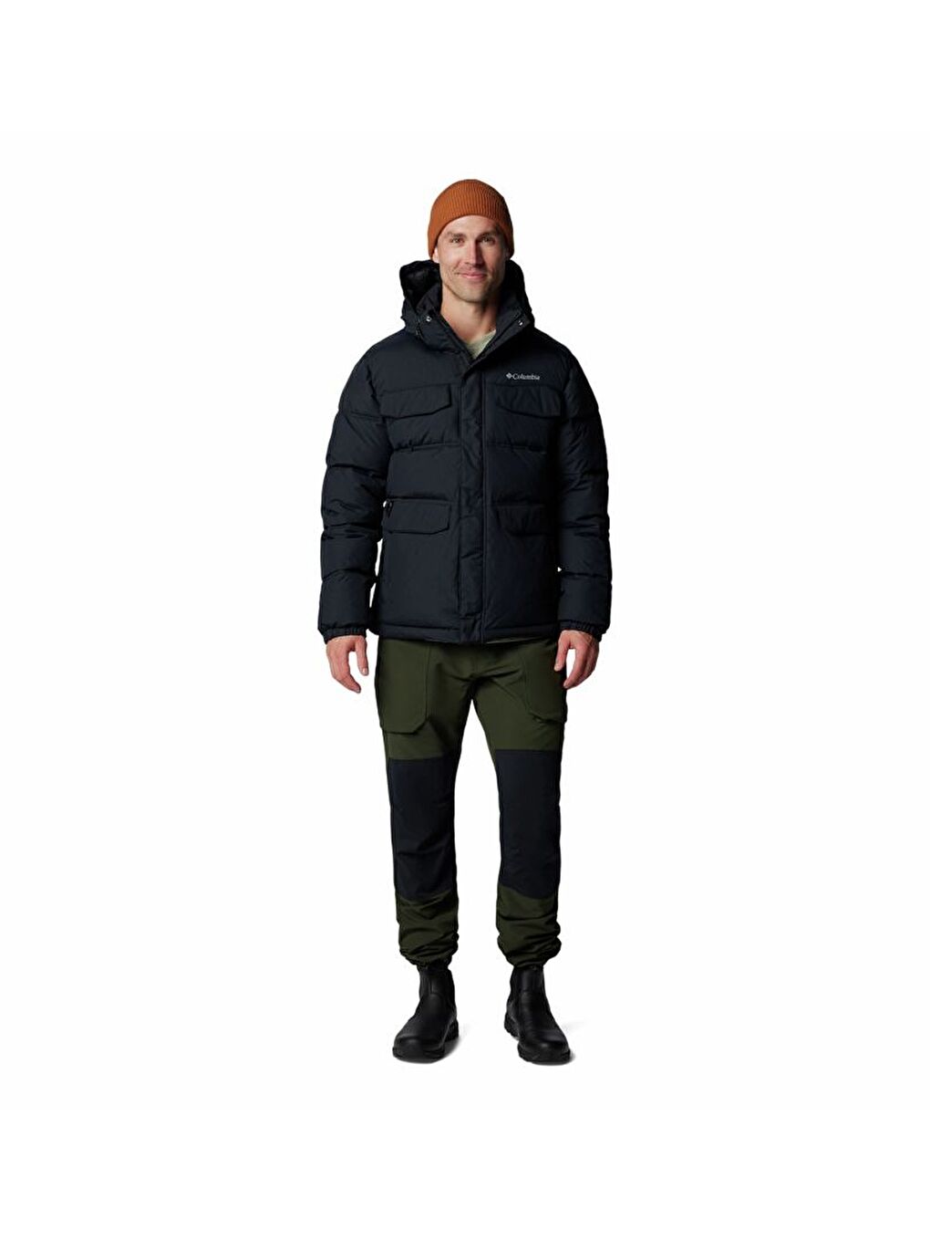 Columbia Siyah Landroamer Puffer Erkek Mont WM4552 - 9