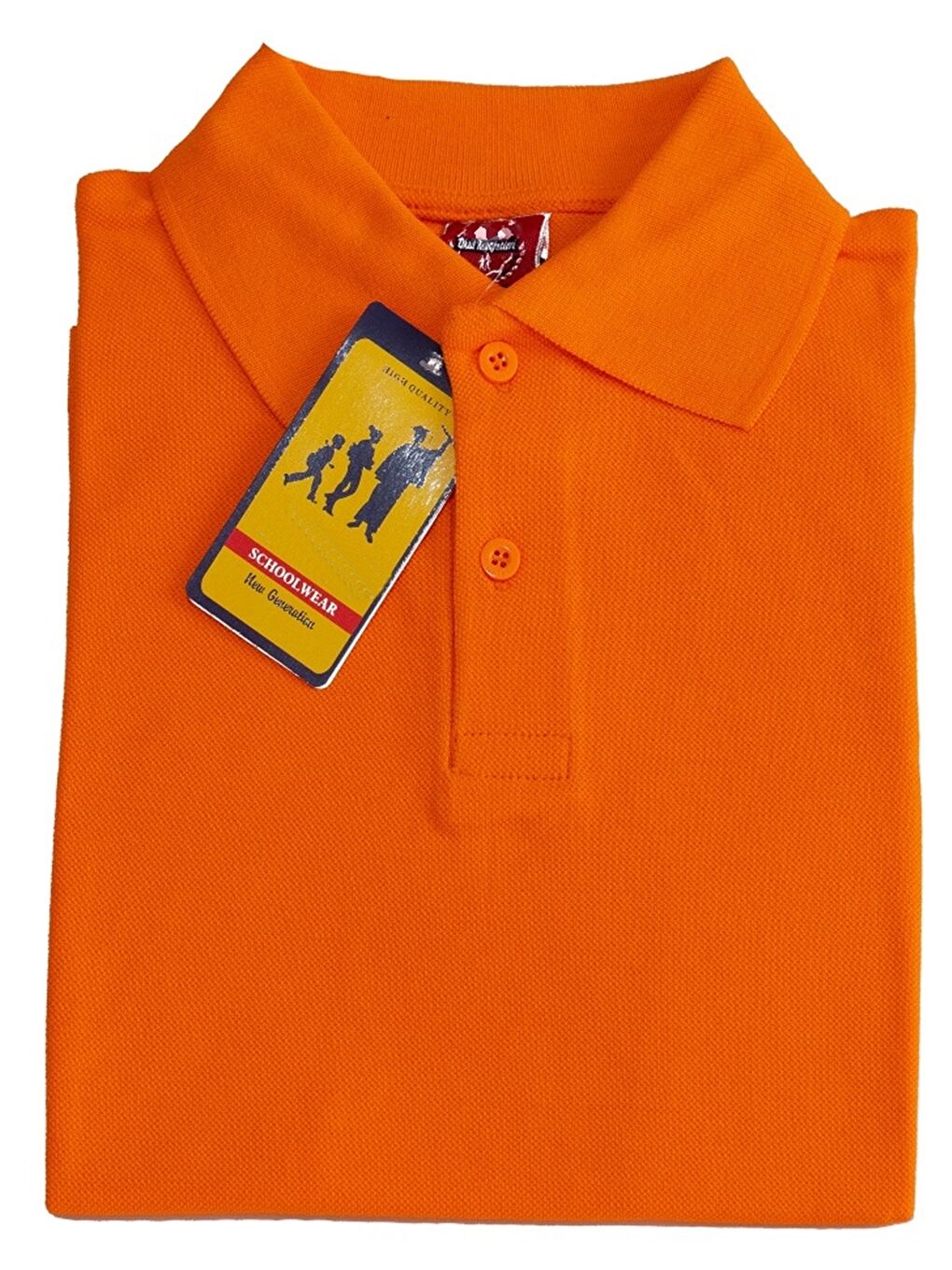 Turuncu Kız Çocuk Okul Tarz %100 Pamuk T-Shirt -5-17 Yaş AG006-2