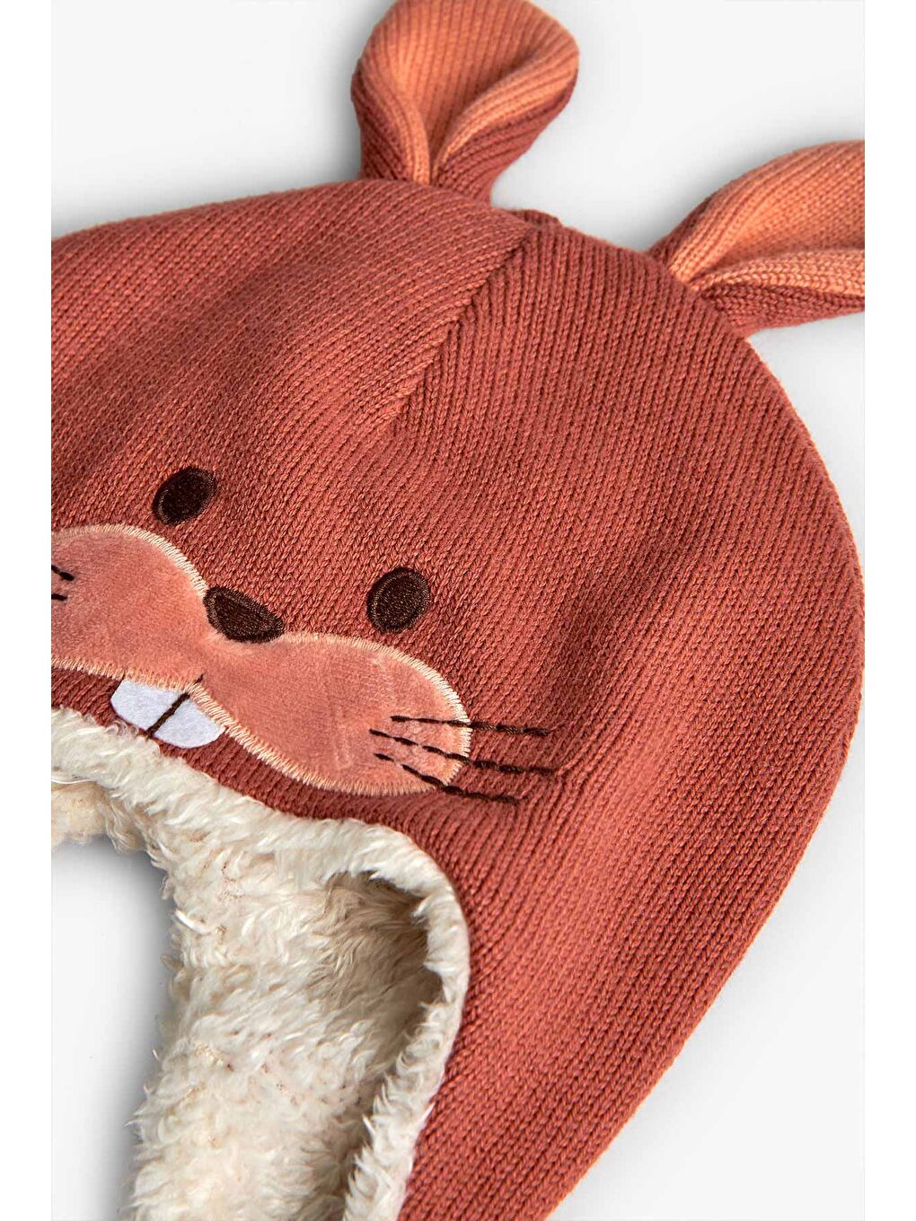 Kız Bebek Turuncu Kar Şapkası Bere-1