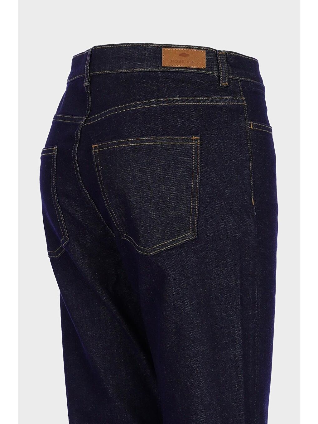 Sydney Koyu Mavi Fermuarlı Yüksek Bel Slim Straight Jean Pantolon C 4529-074-2
