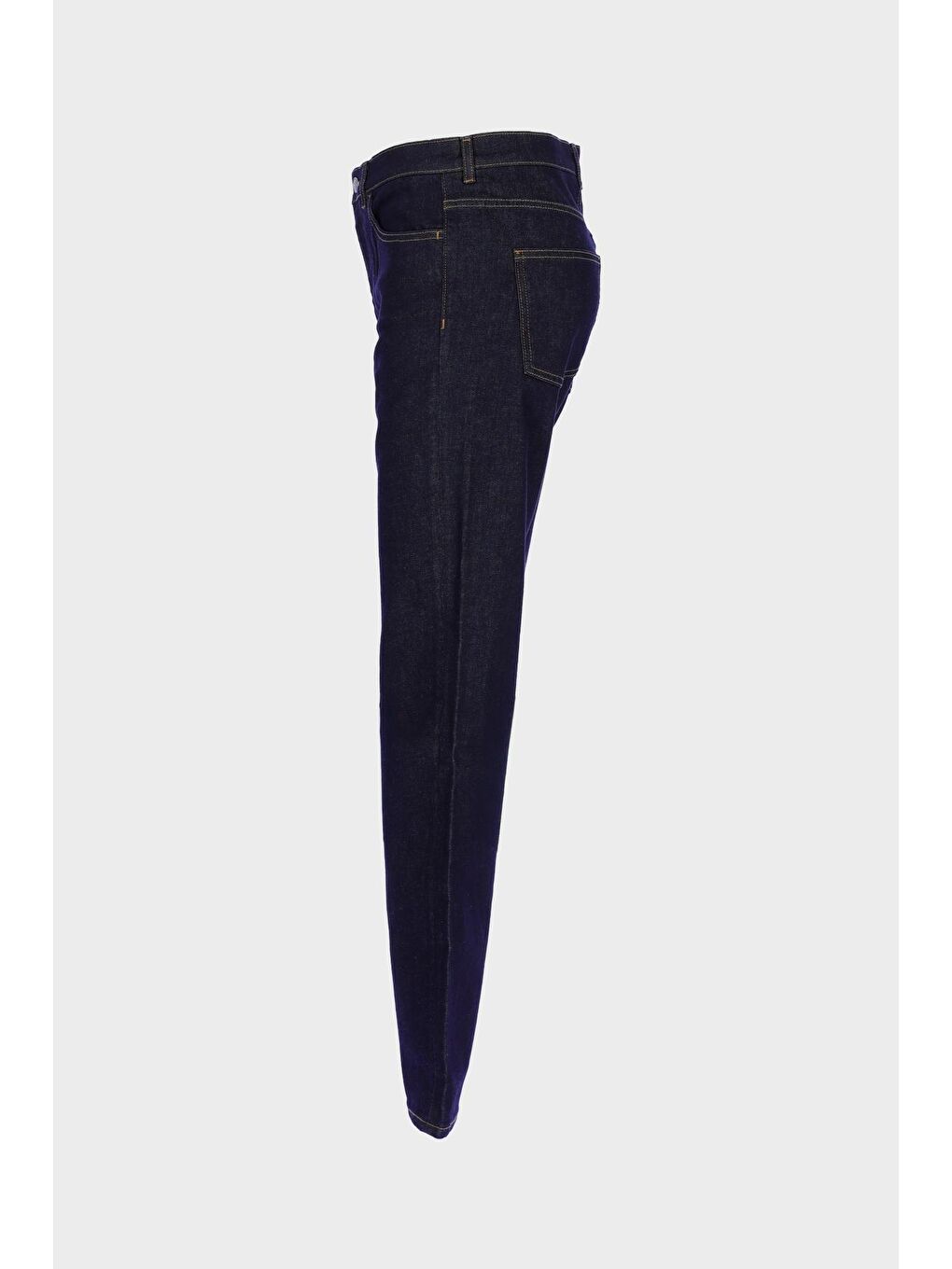 Sydney Koyu Mavi Fermuarlı Yüksek Bel Slim Straight Jean Pantolon C 4529-074-3