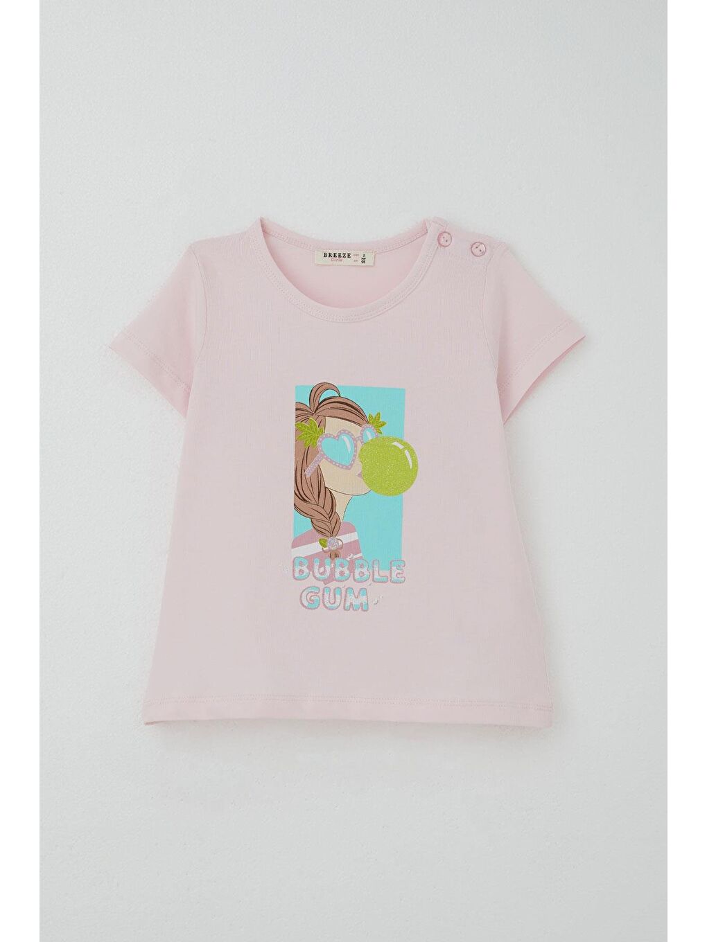 Kız Çocuk Taytlı Takım Sakız Kraliçesi Kız Baskılı Pembe (1.5-5 Yaş)-1