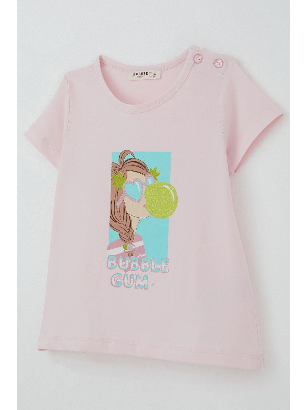 Kız Çocuk Taytlı Takım Sakız Kraliçesi Kız Baskılı Pembe (1.5-5 Yaş)-5