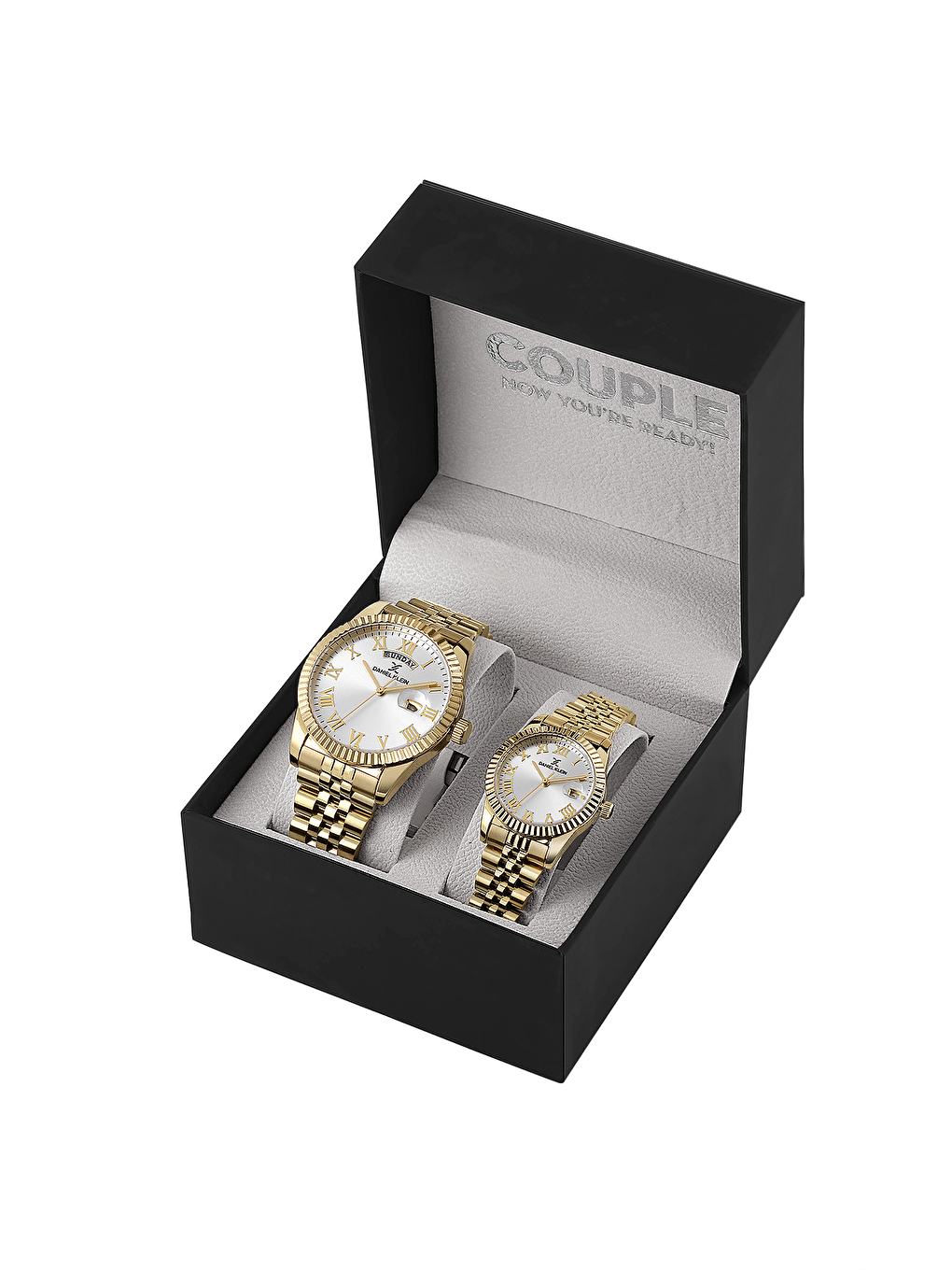 Sarı DKE.1.10817-4 Pair Kadın Kol Saati