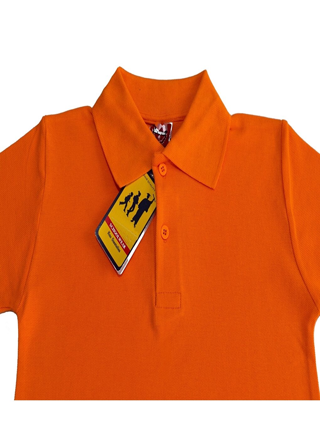 Turuncu Kız Çocuk Okul Tarz %100 Pamuk T-Shirt -5-17 Yaş AG006-3