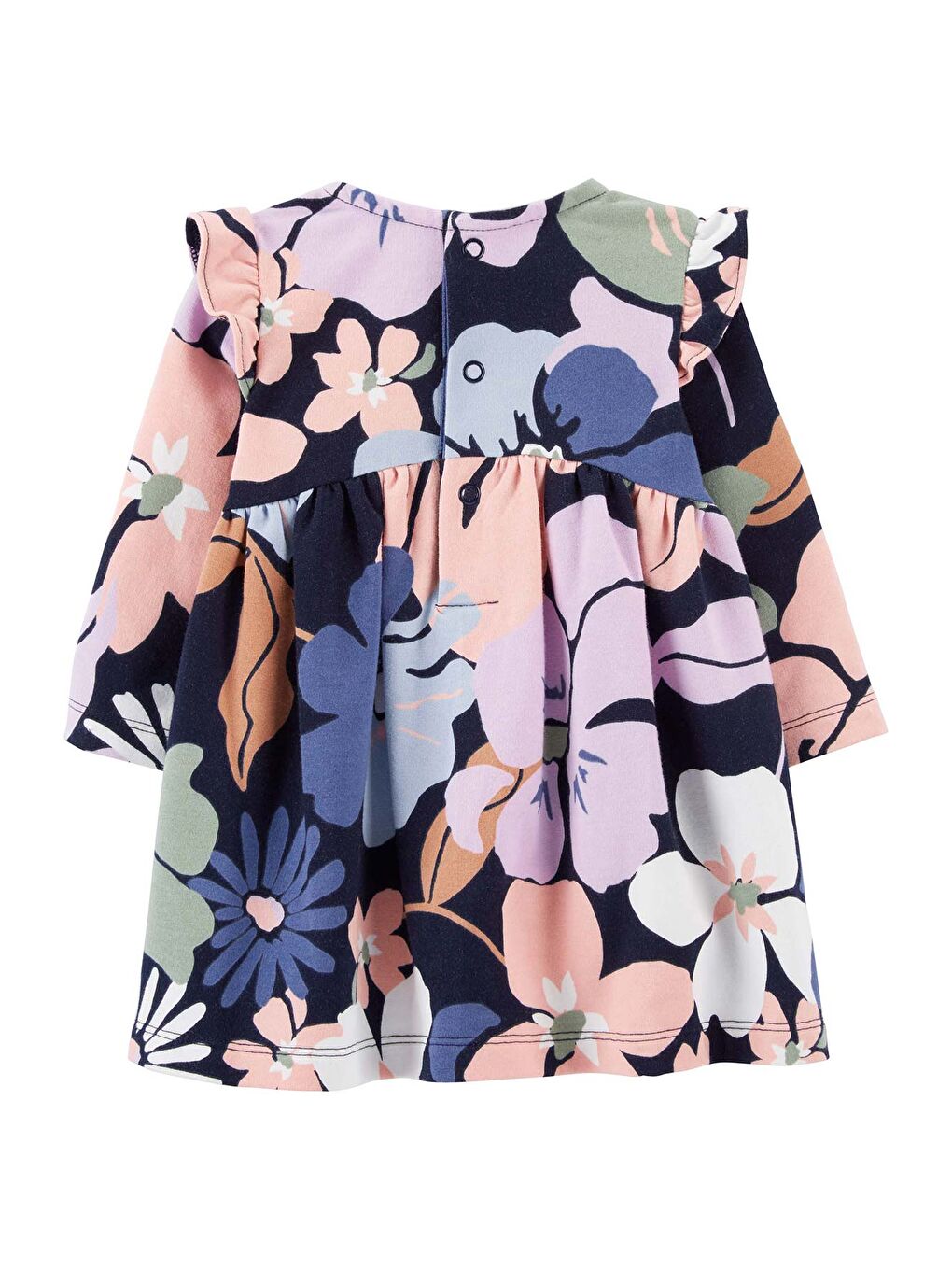 Siyah Kız Bebek Elbise Desenli-1