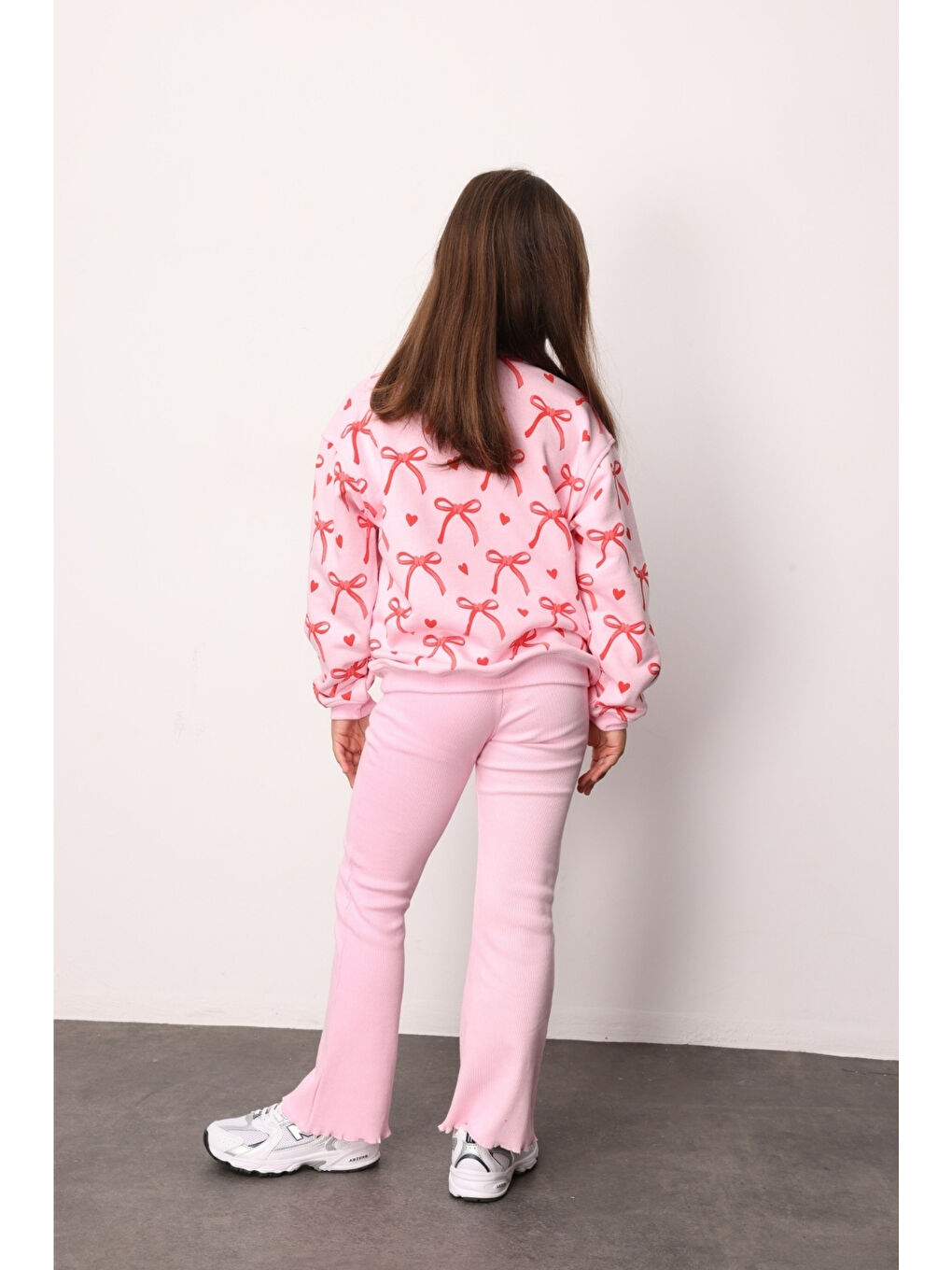 Pembe Fiyonk Baskılı Kız Çocuk Eşofman Takımı - Bonnie-3