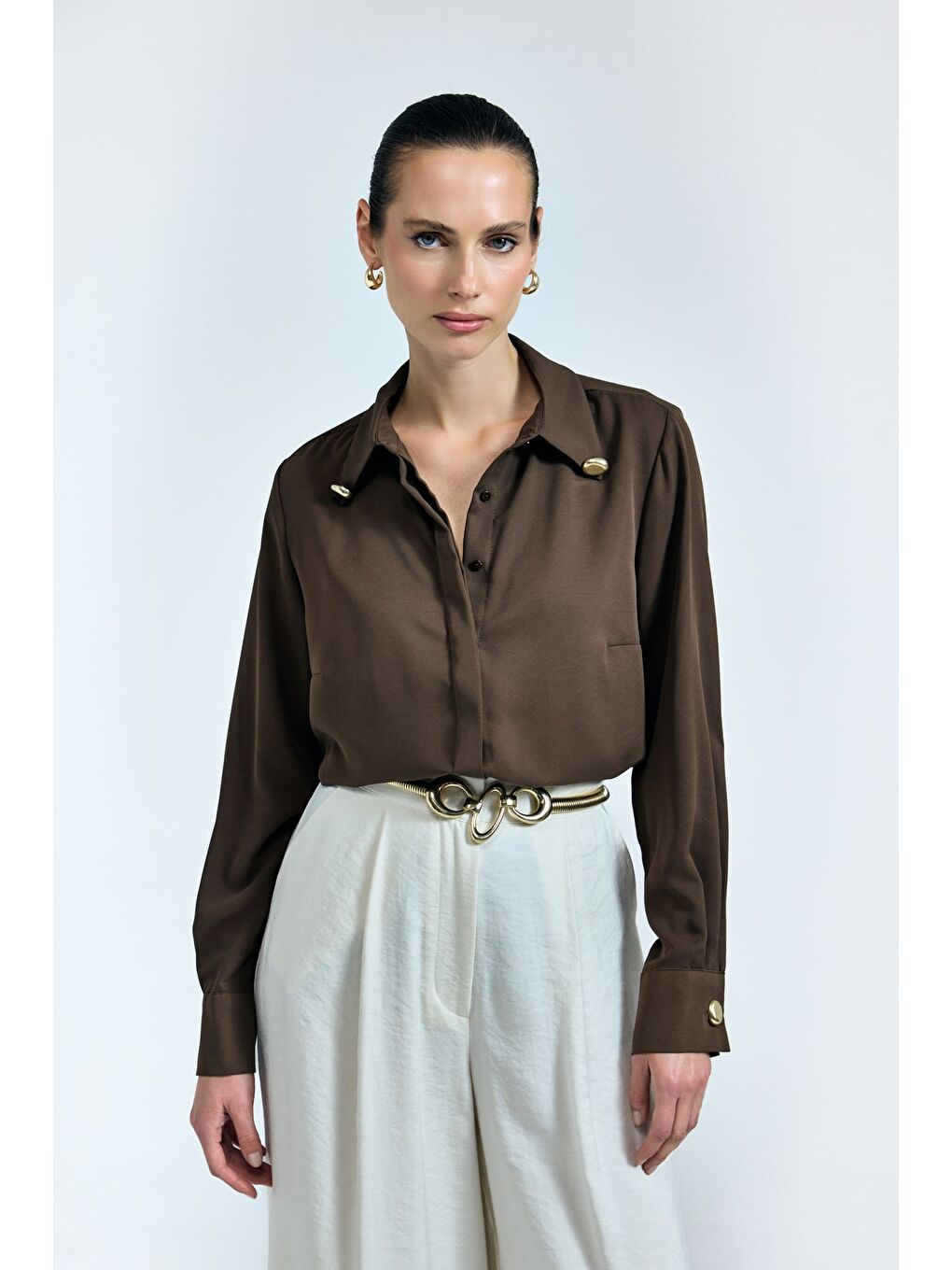 Kahverengi Lucy Gömlek - Kahve-2