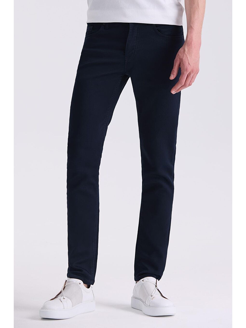 Lacivert Slim Fit Pamuklu Jean Pantolon