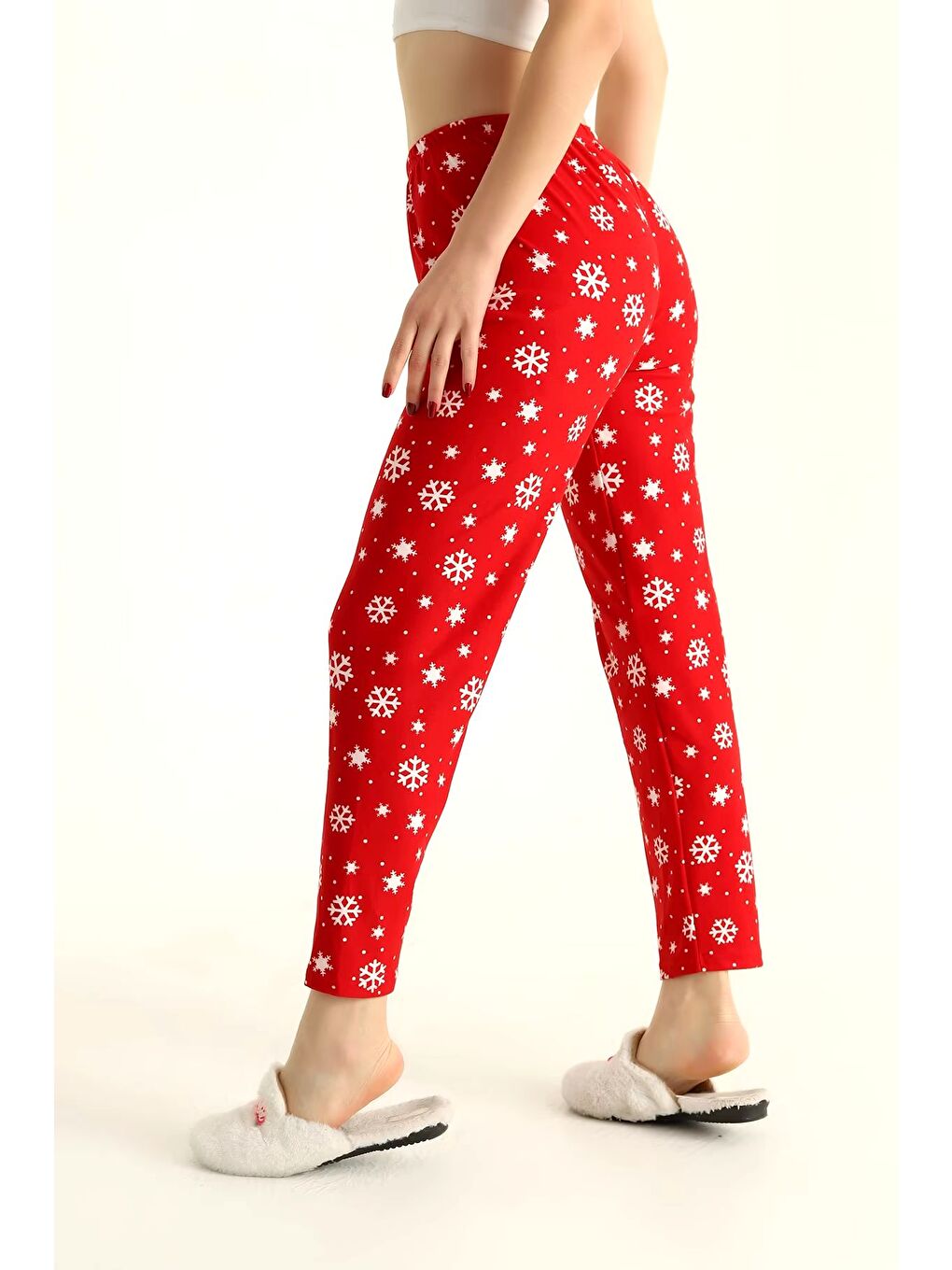 Kırmızı Kar Taneli Pijama Altı Kirmizi - 26810-5