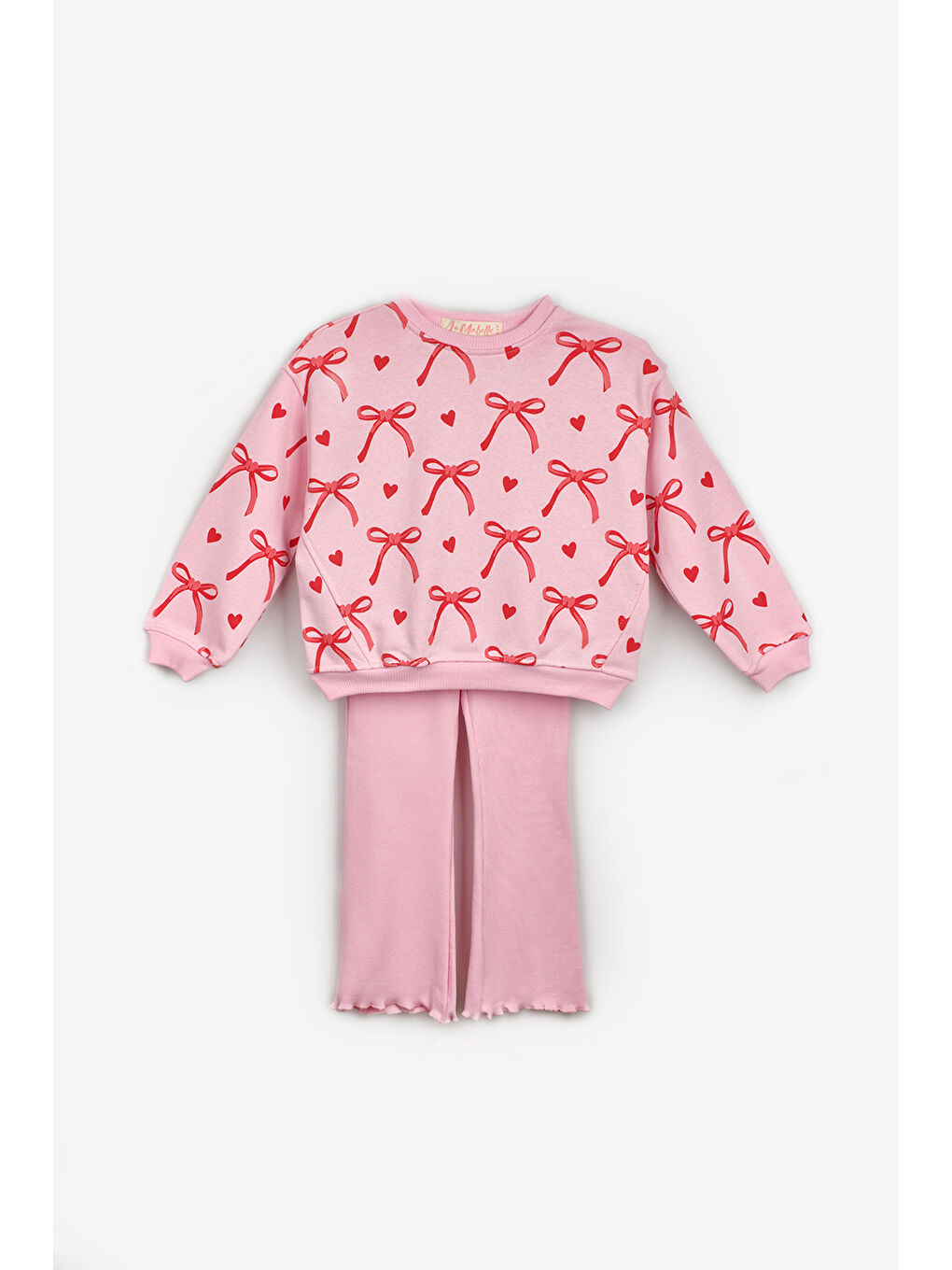Pembe Fiyonk Baskılı Kız Çocuk Eşofman Takımı - Bonnie-4