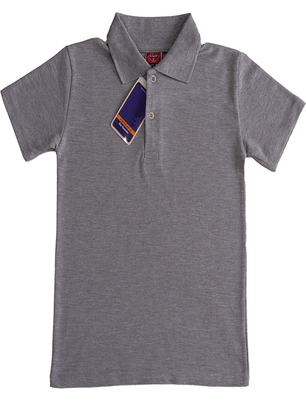 Gri Kız Çocuk Okul Tarz %100 Pamuk T-Shirt -5-17 Yaş AG006