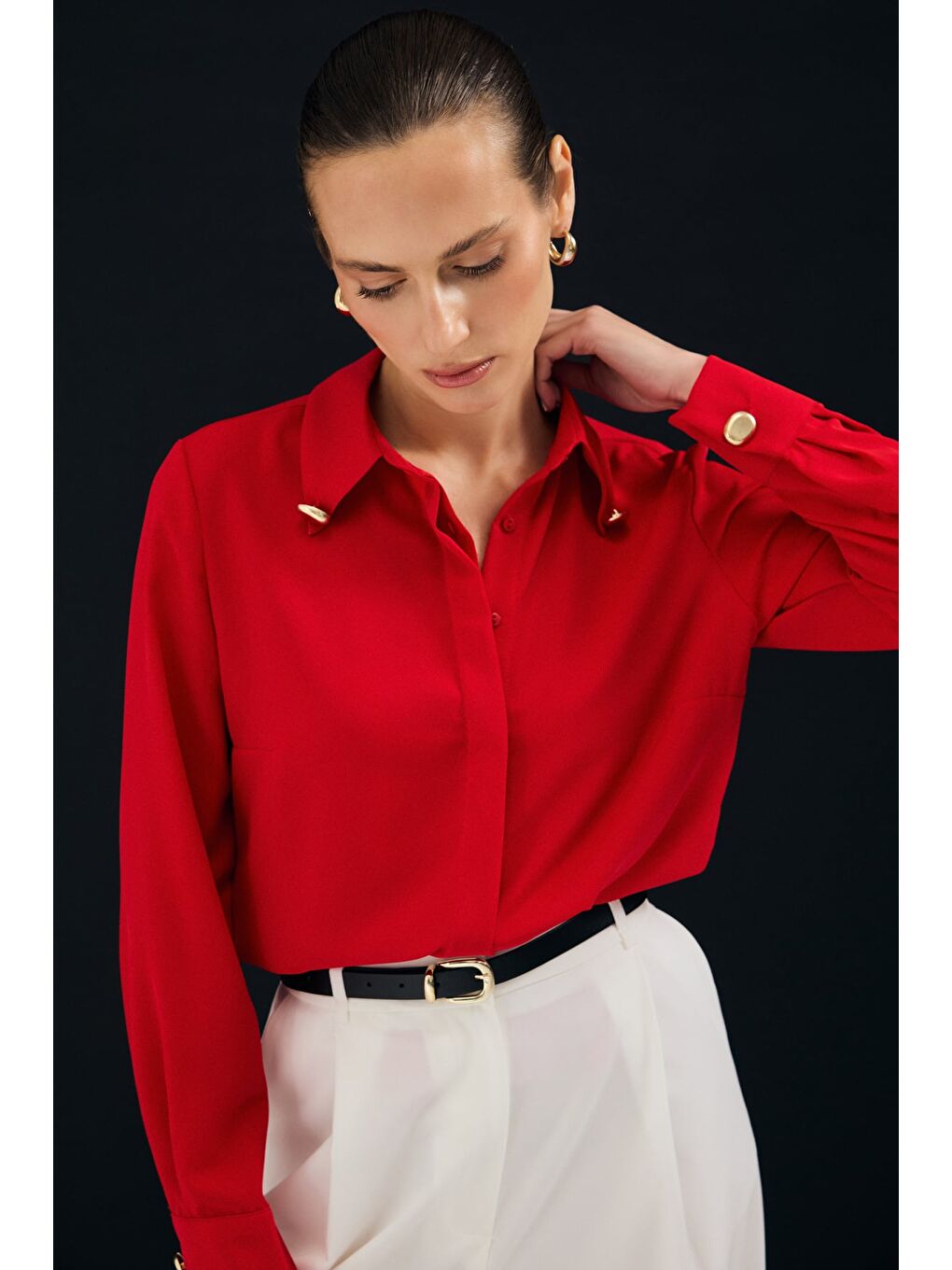 Lucy Gömlek - Kırmızı-1