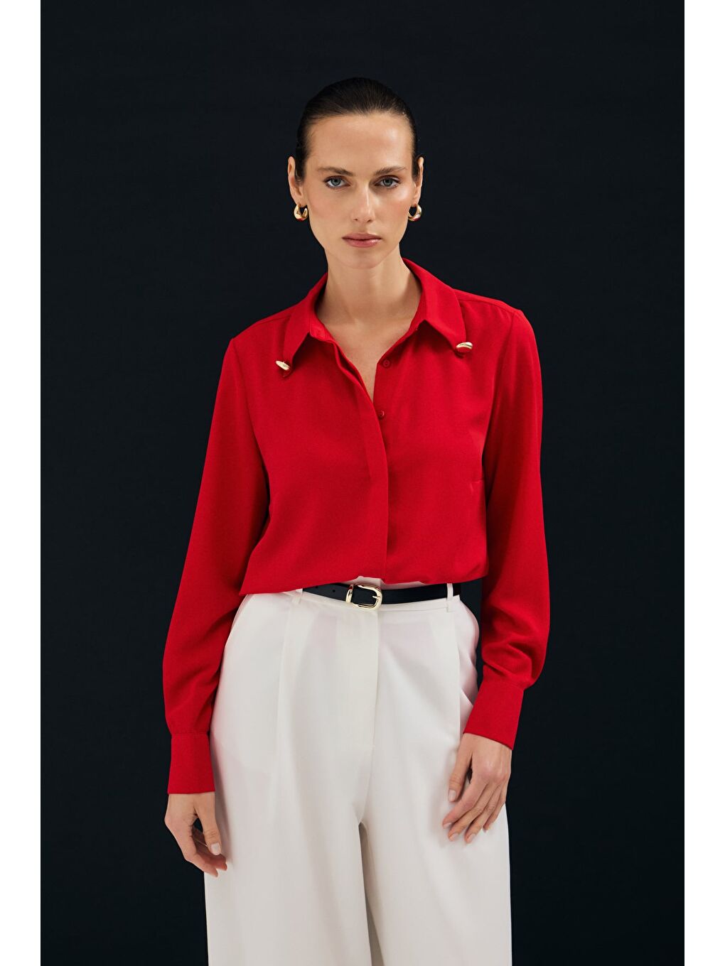 Lucy Gömlek - Kırmızı-2