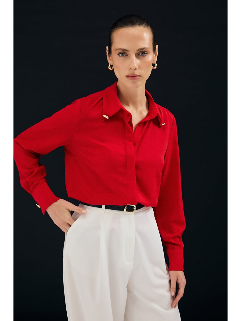 Lucy Gömlek - Kırmızı-3