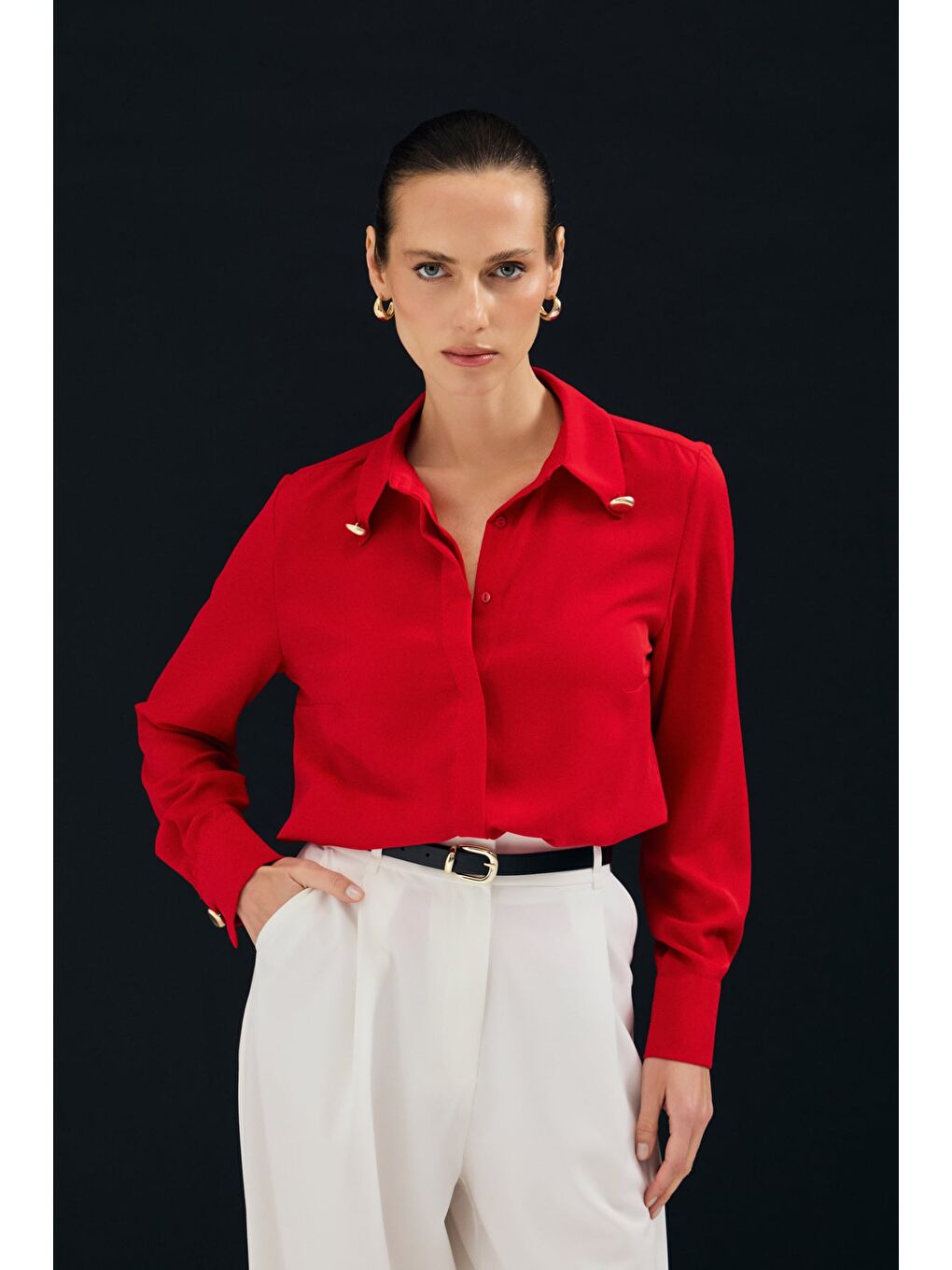 Lucy Gömlek - Kırmızı-4