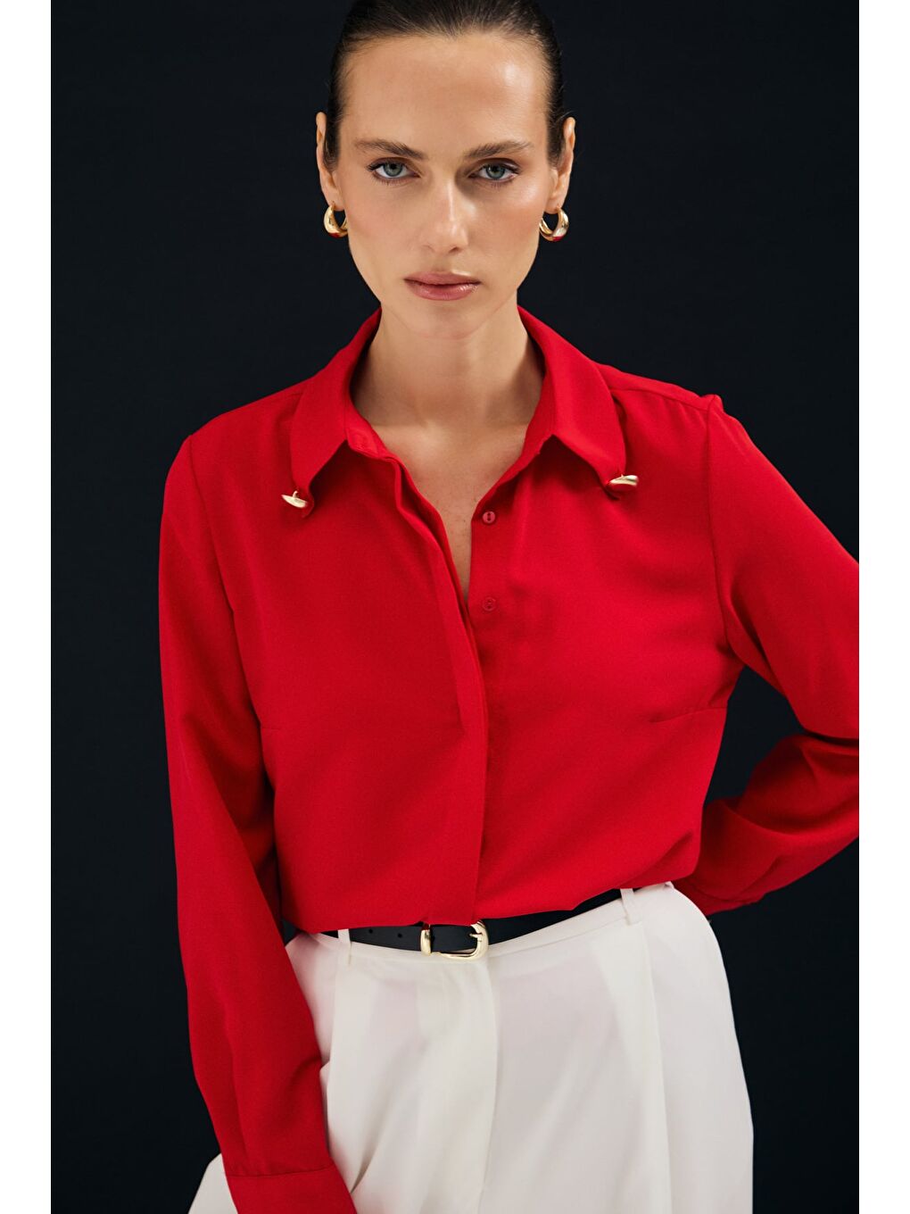 Lucy Gömlek - Kırmızı-5