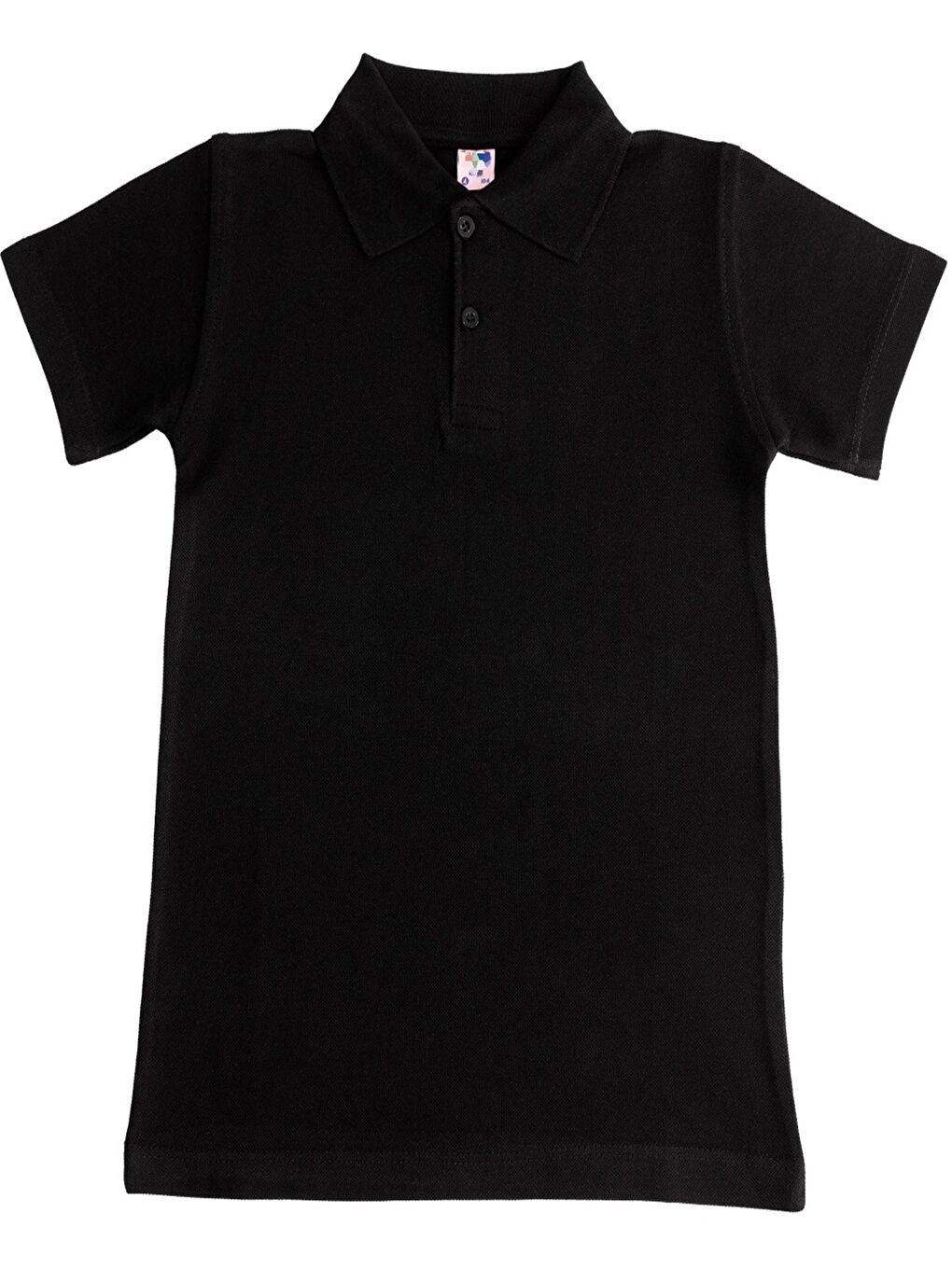 Siyah Kız Çocuk Okul Tarz %100 Pamuk T-Shirt -5-17 Yaş AG006