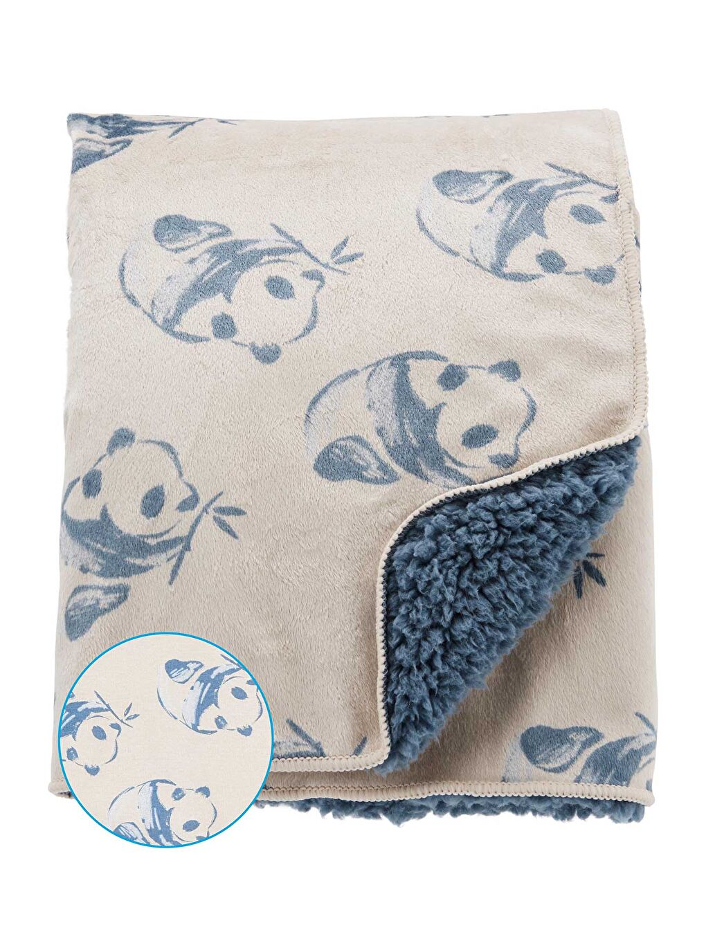 Karışık Erkek Bebek Pelüş Battaniye Mavi