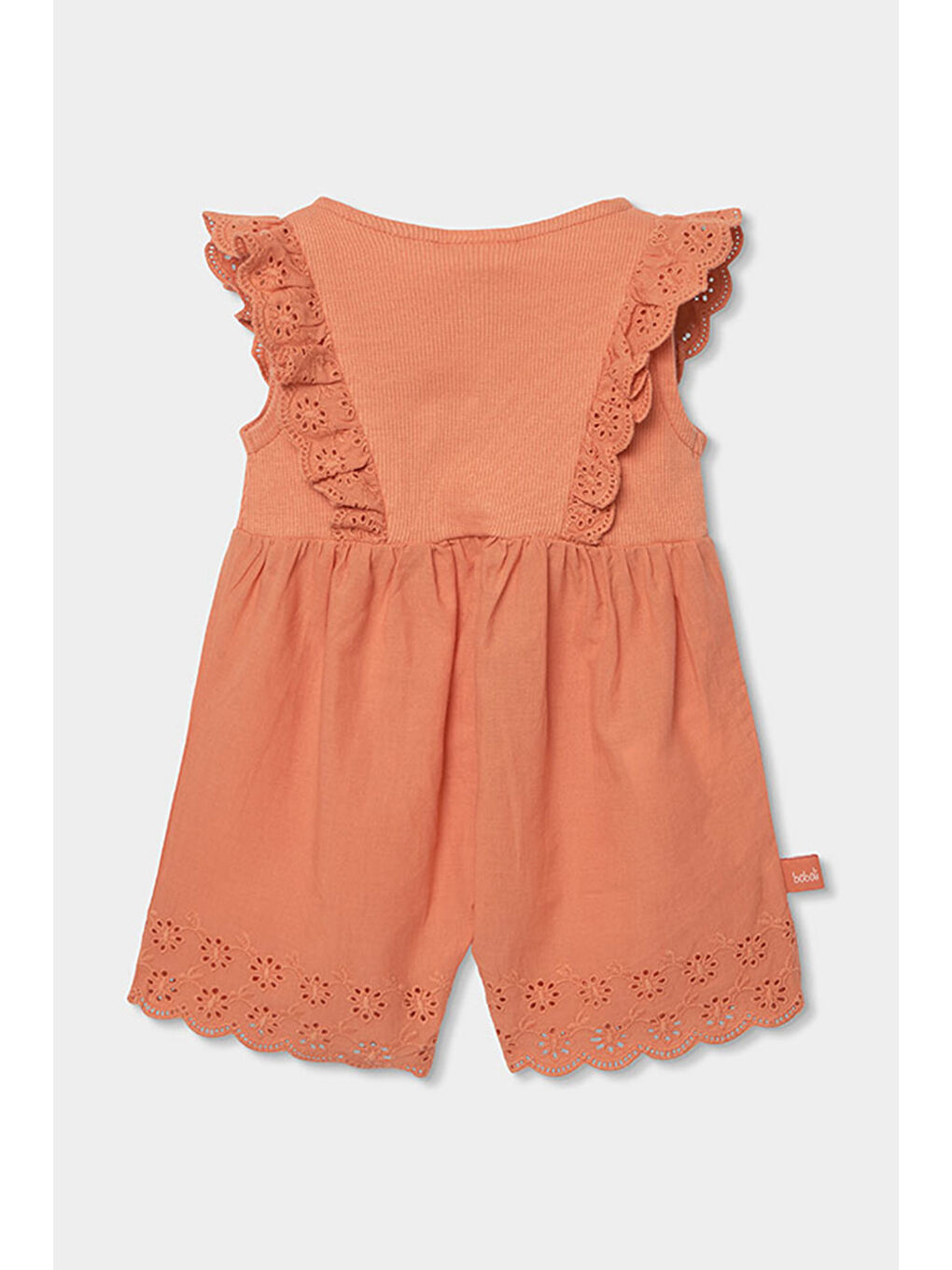 Fırfır Detaylı Tulum 3-18 Ay Kırmızı-1