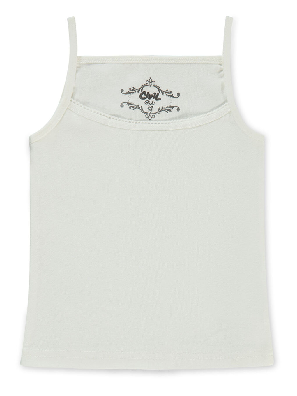 Beyaz Girls Kız Çocuk Atlet 2-12 Yaş Standart