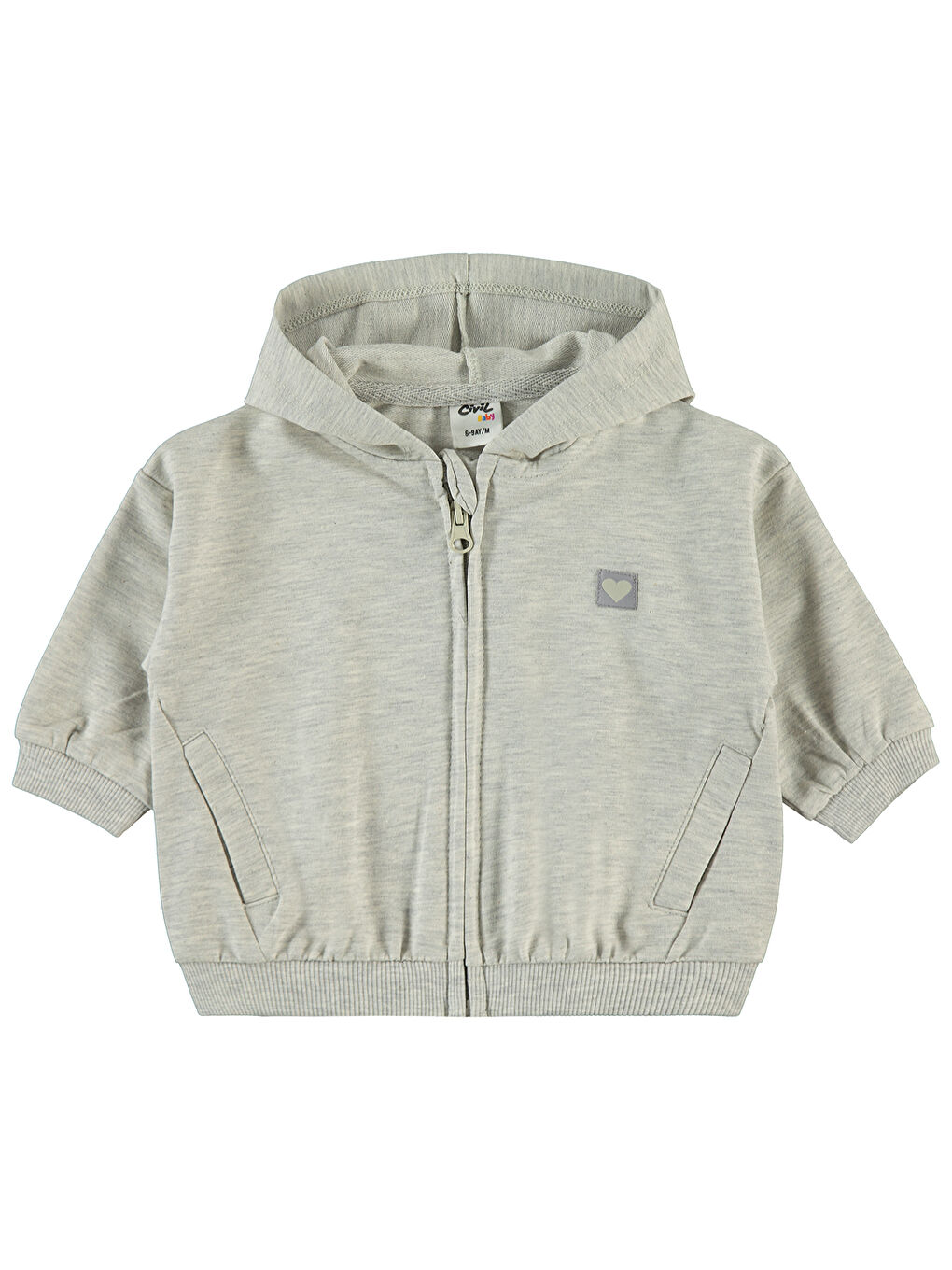 Beyaz Baby Kız Bebek Kapüşonlu Hrıka 6-18 Ay Karmelanj