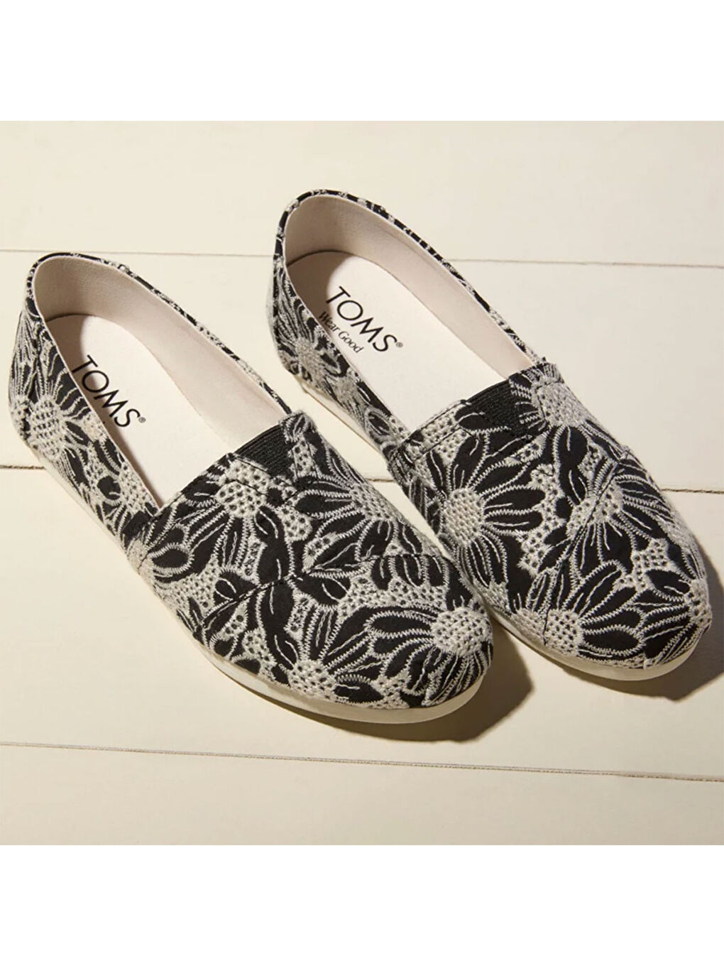 Siyah Kadın Espadril 10021888 10021932 Alpargata Classic Oversized Floral Eyelet-5