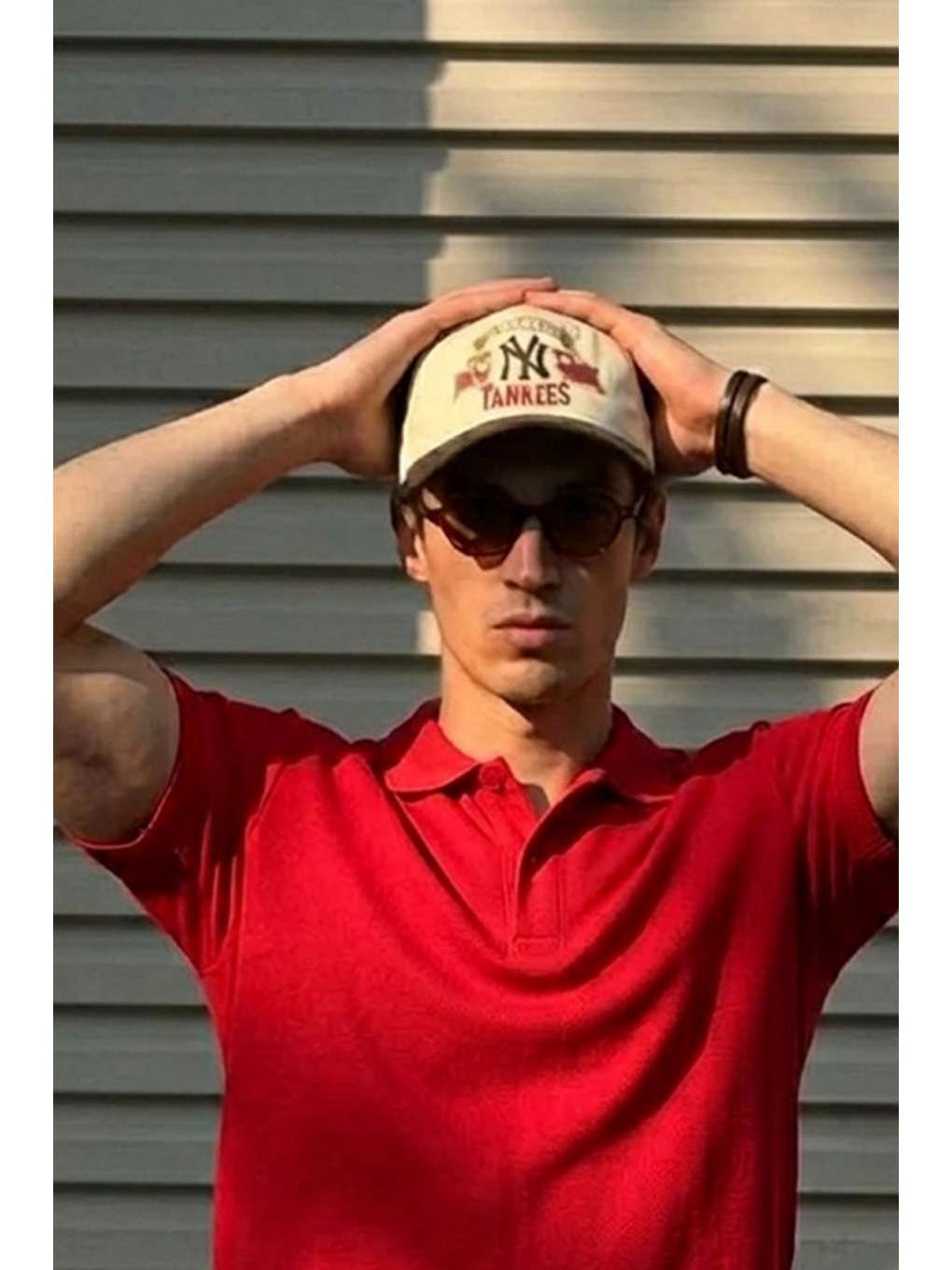 Erkek Klasik Slim Fit Kırmızı Polo Yaka Tişört-5