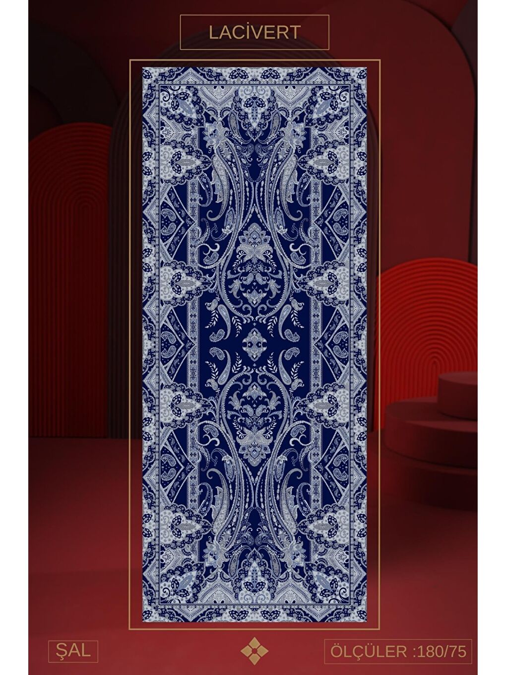 Karışık Kadın Teos Şal Paketi (Bordo-Sütlü Kahve-Lacivert)-3