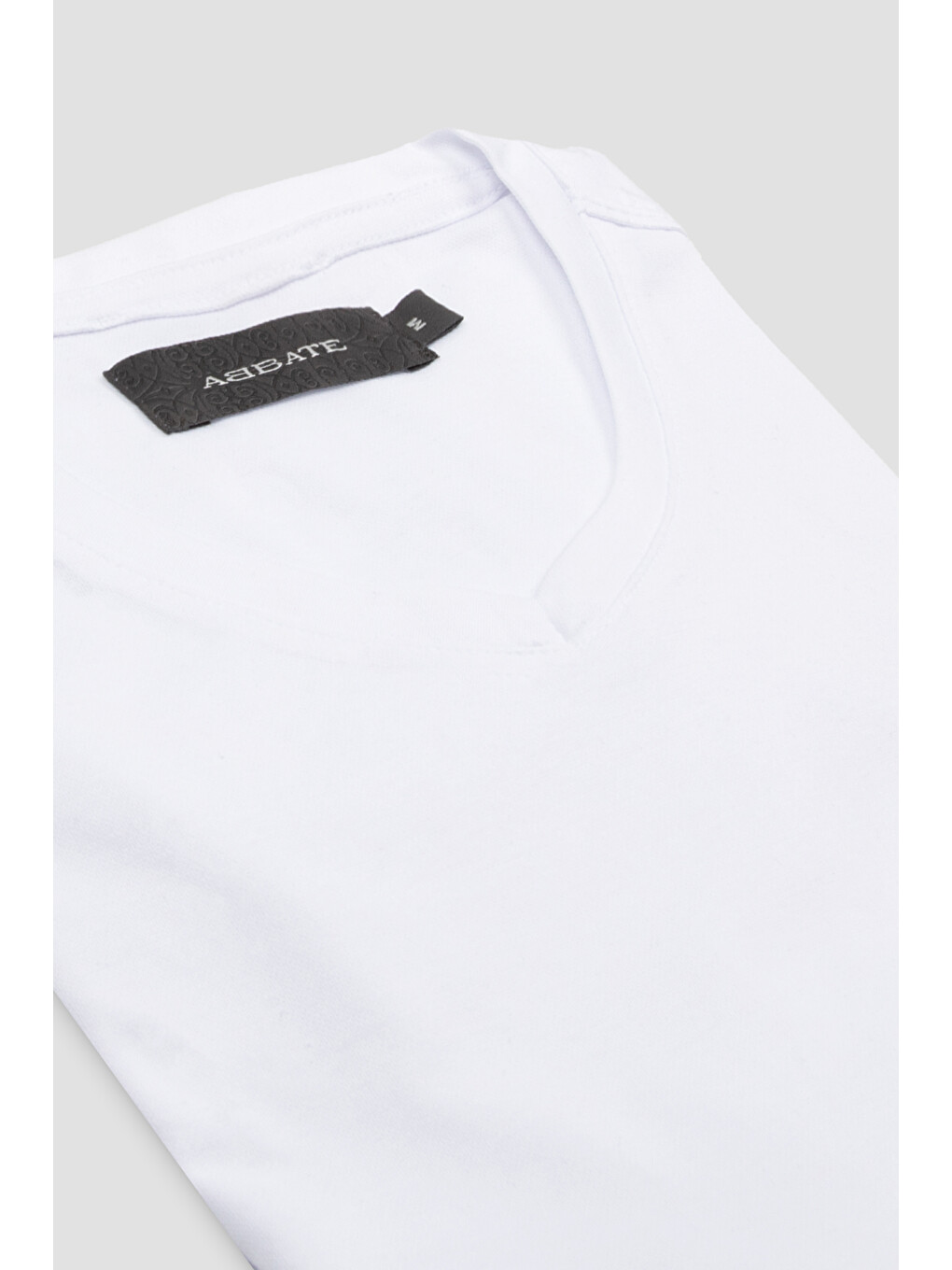 Vita Merserize Pamuklu Modern Fit Beyaz V Yaka Erkek Düz T-shirt-1