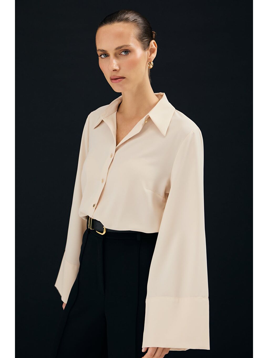 İspanyol Kol Gömlek - Bej