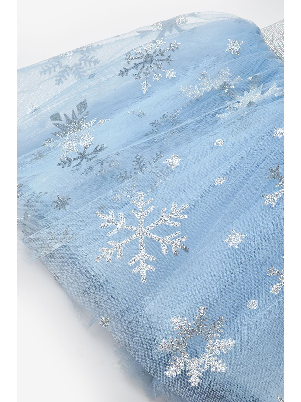 Mavi Kar Tanesi Baskılı Kız Çocuk Tül Etek - Pauline-4