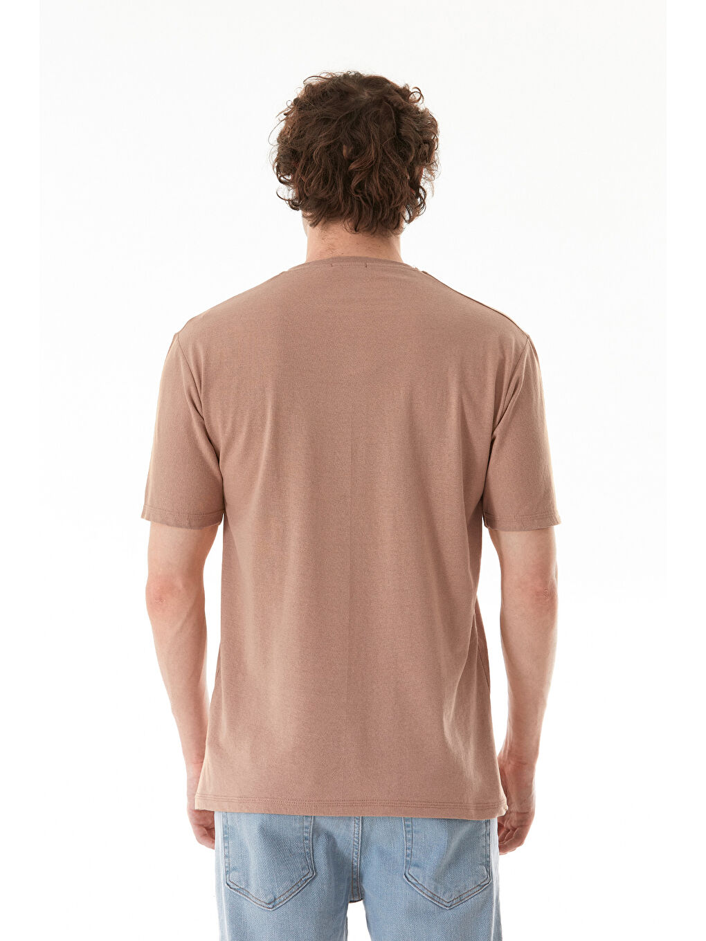 Kahverengi Chıll Mode Yazı Baskılı Tişört-3